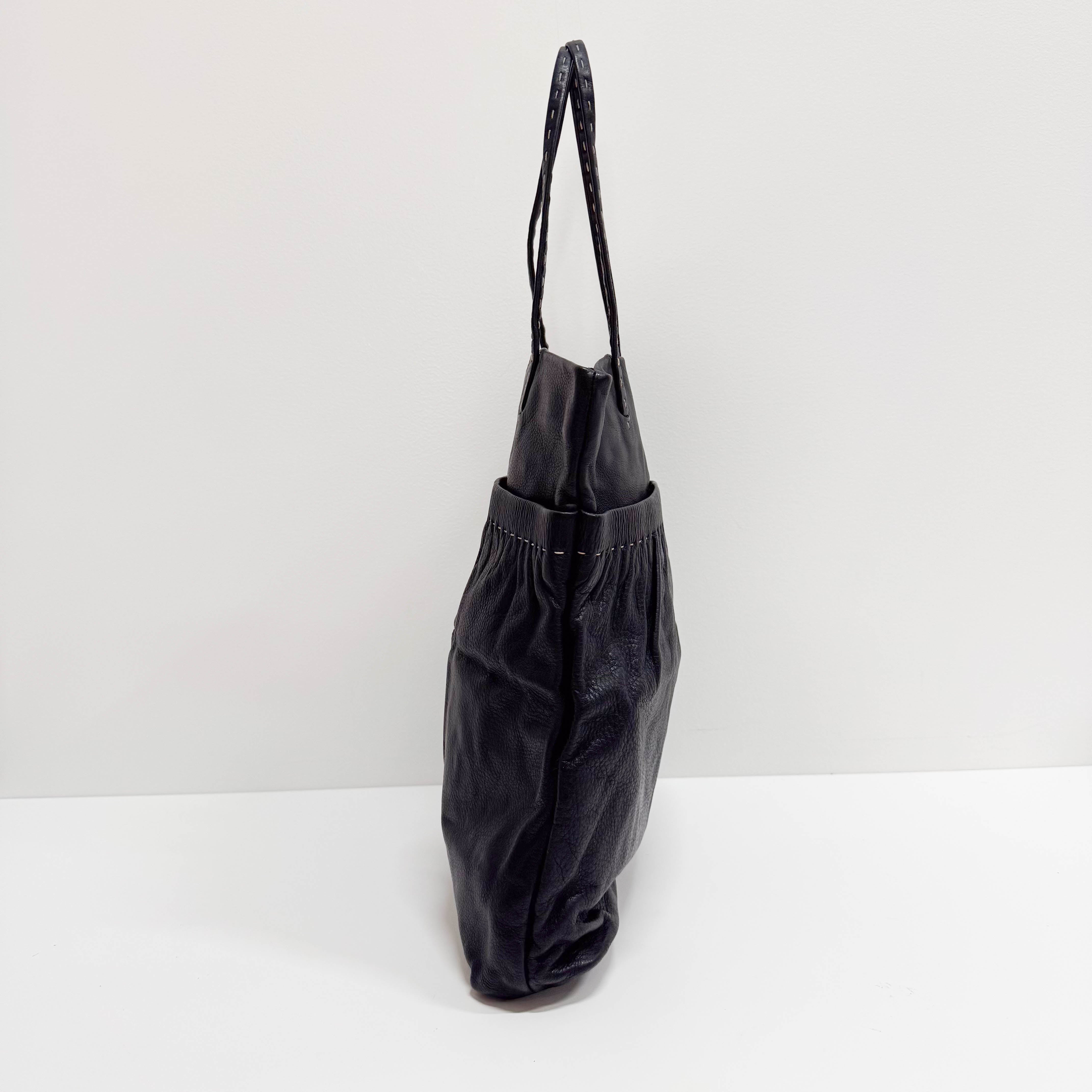 Black Leather Shoulder Bag