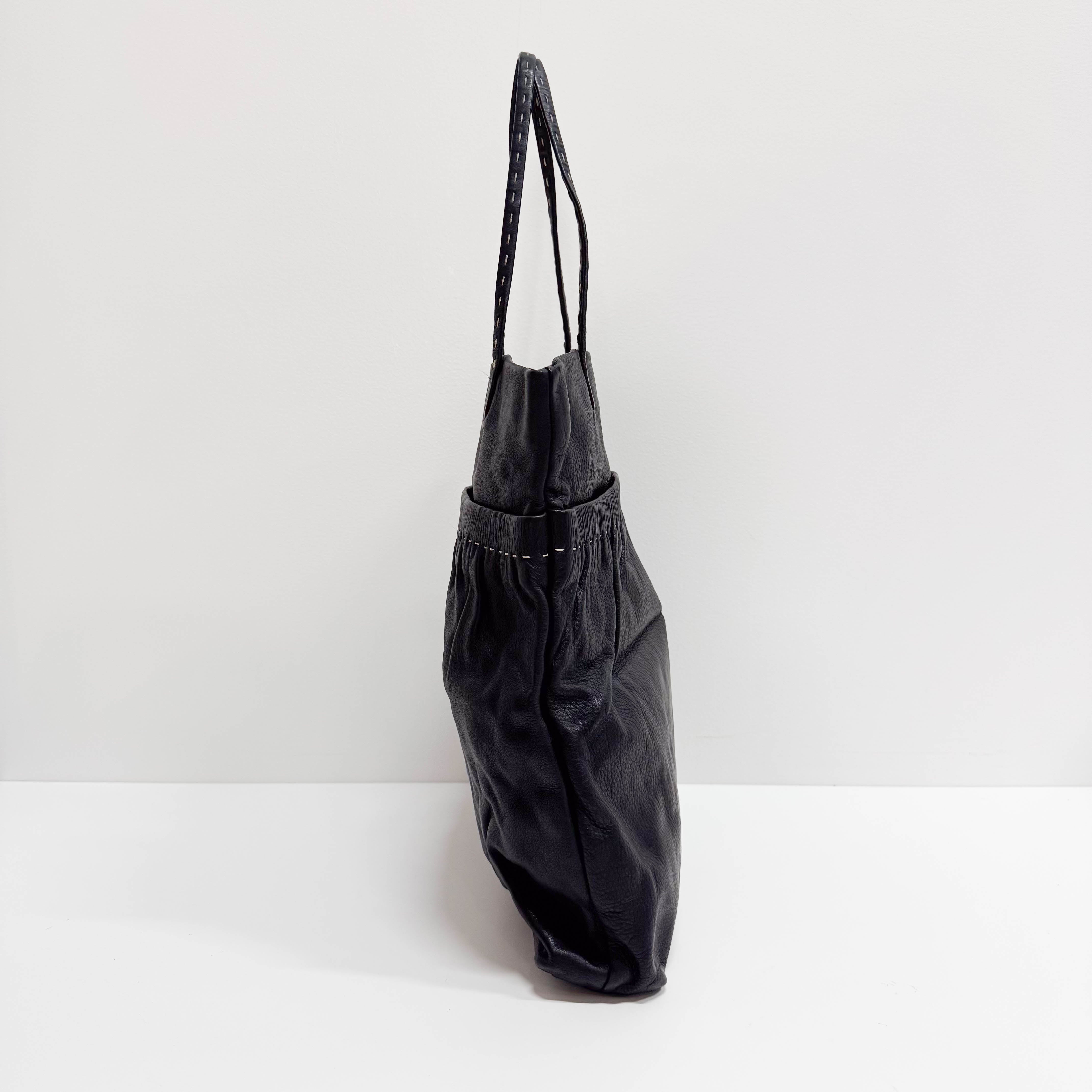 Black Leather Shoulder Bag