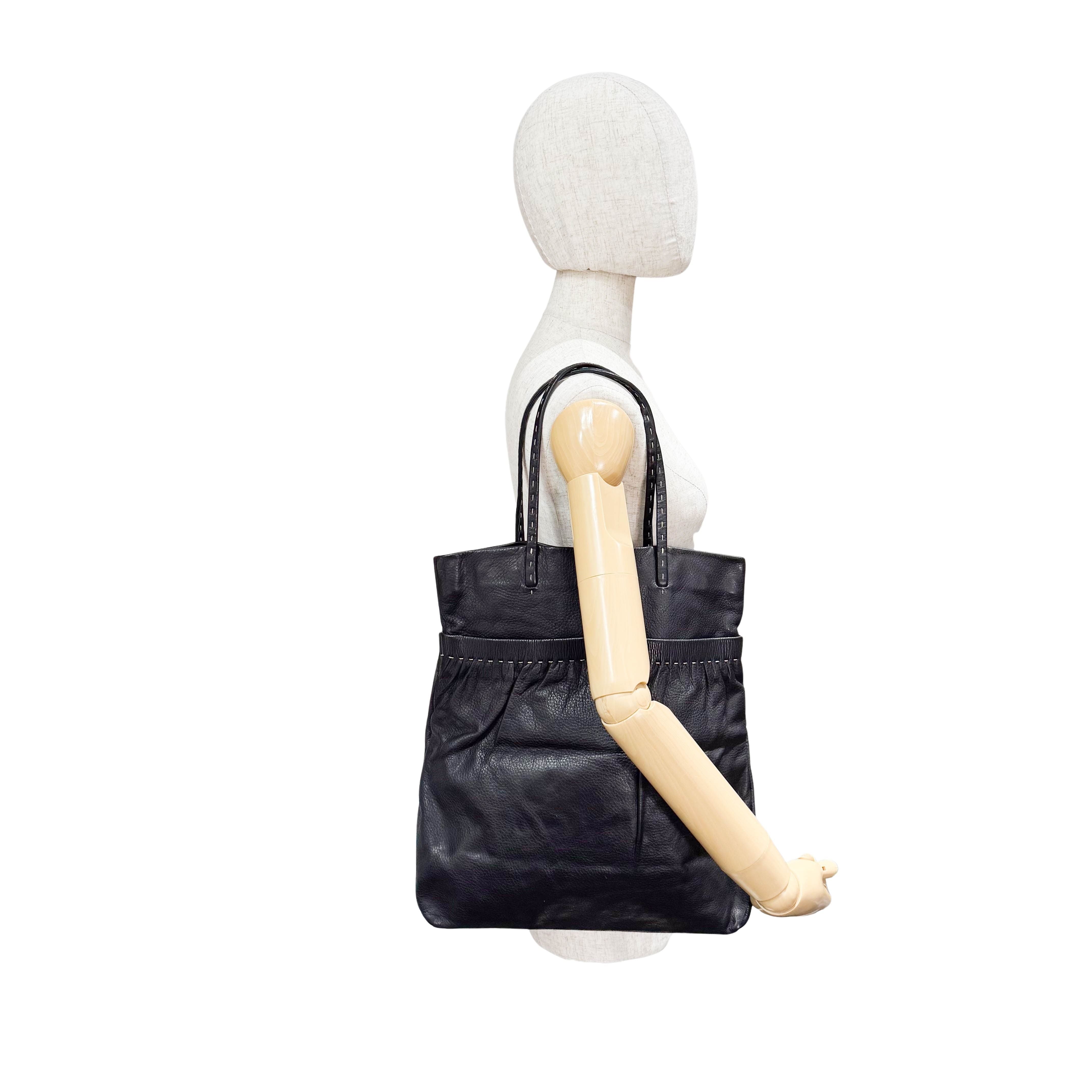 Black Leather Shoulder Bag