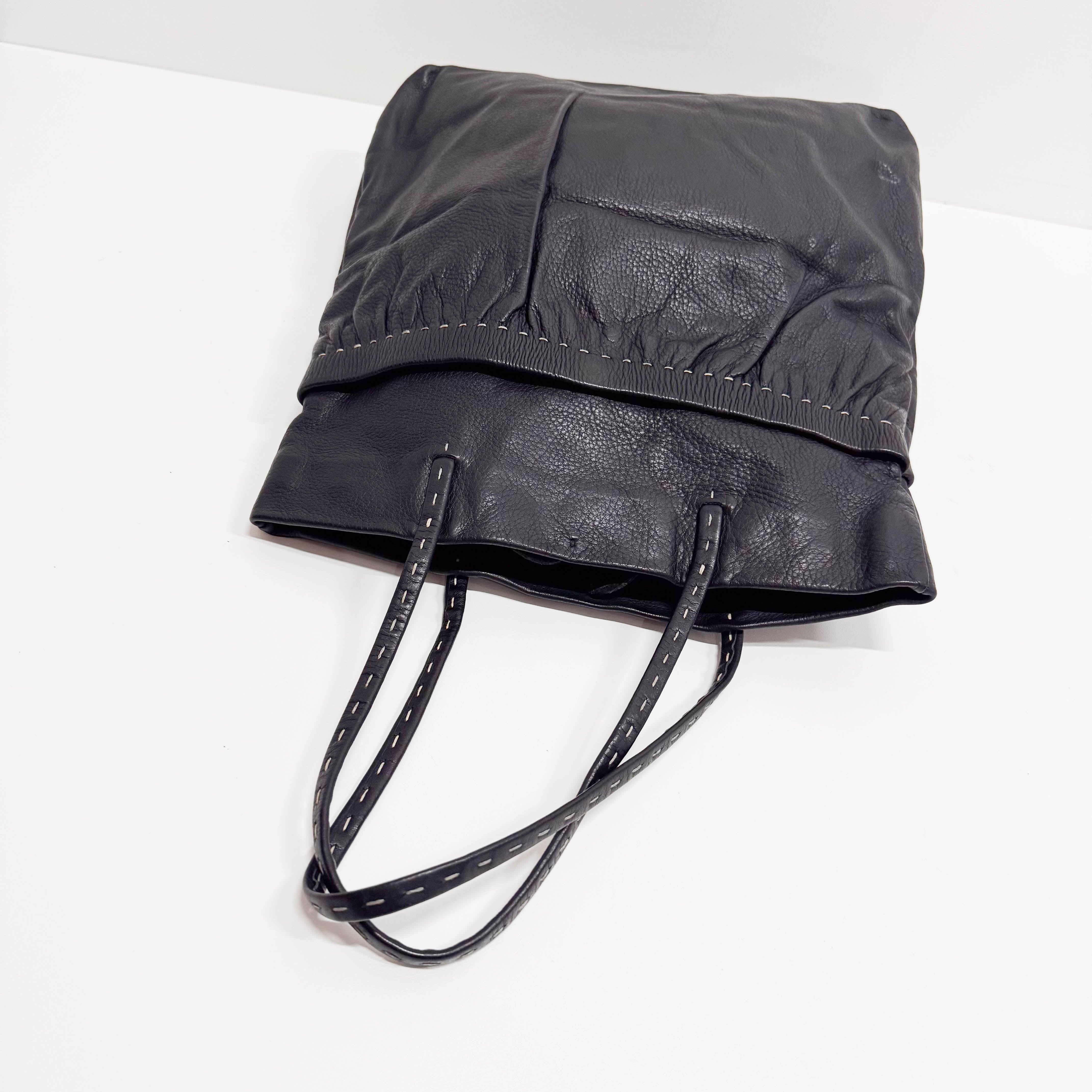 Black Leather Shoulder Bag