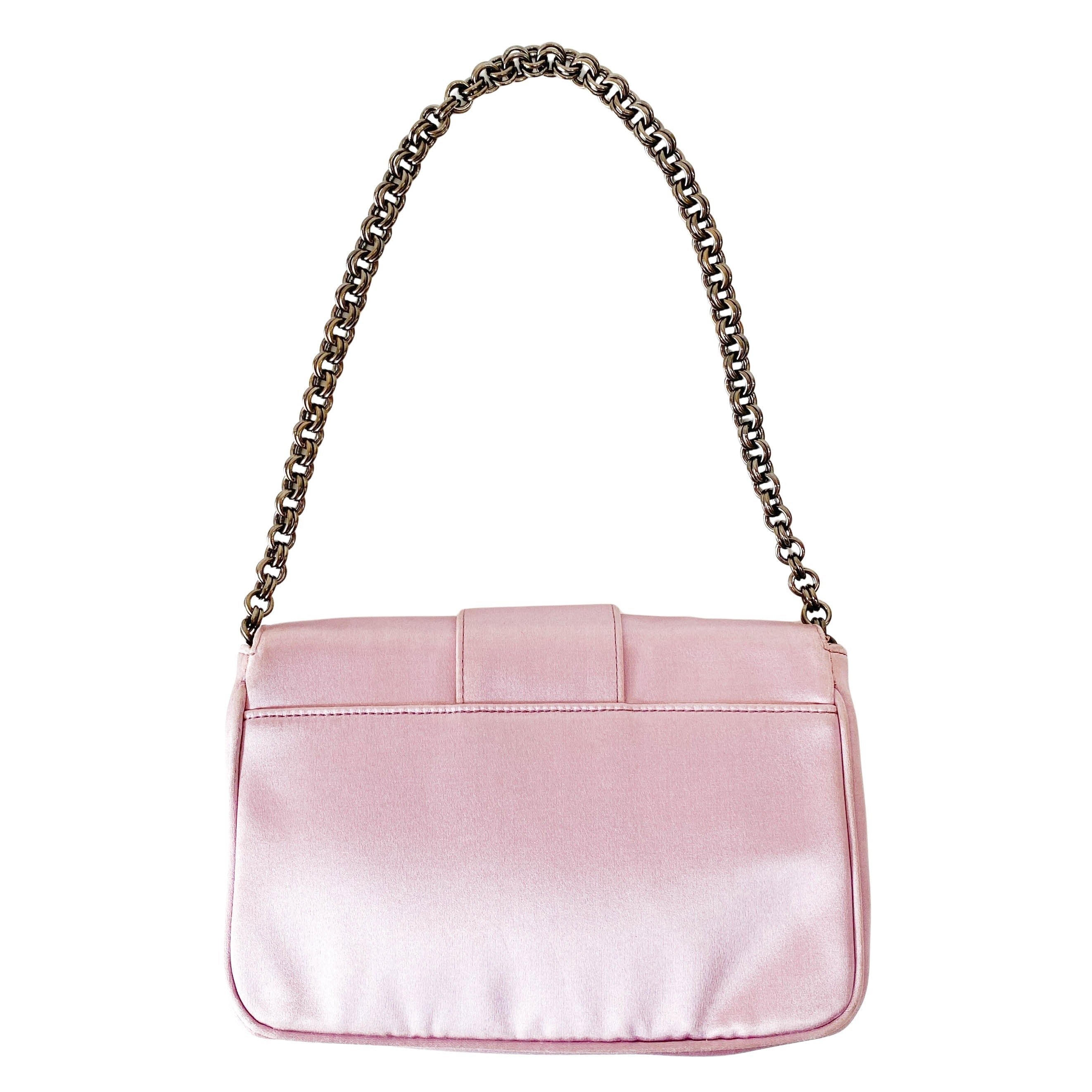 Mini Lavender Satin Shoulder Bag