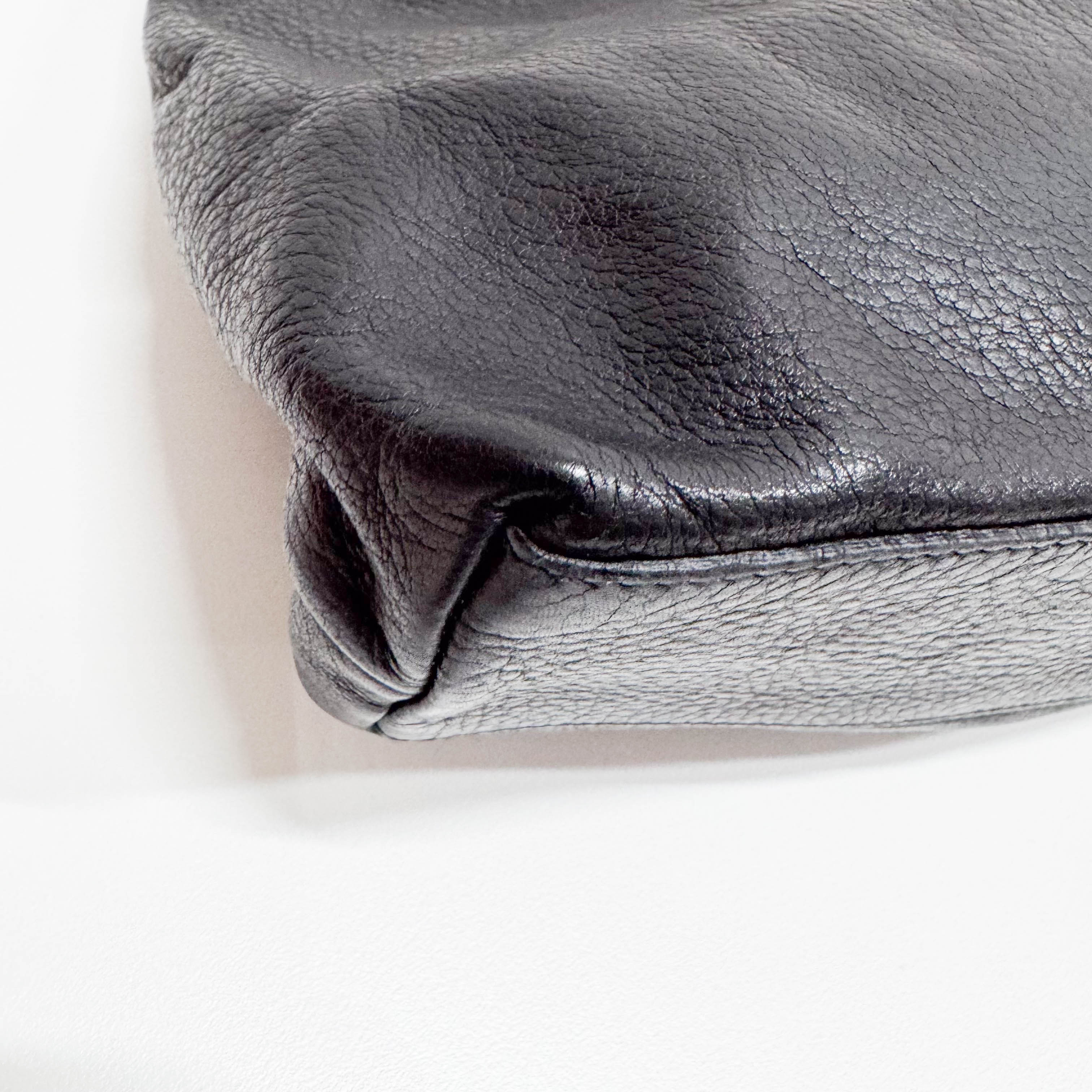 Black Leather Shoulder Bag