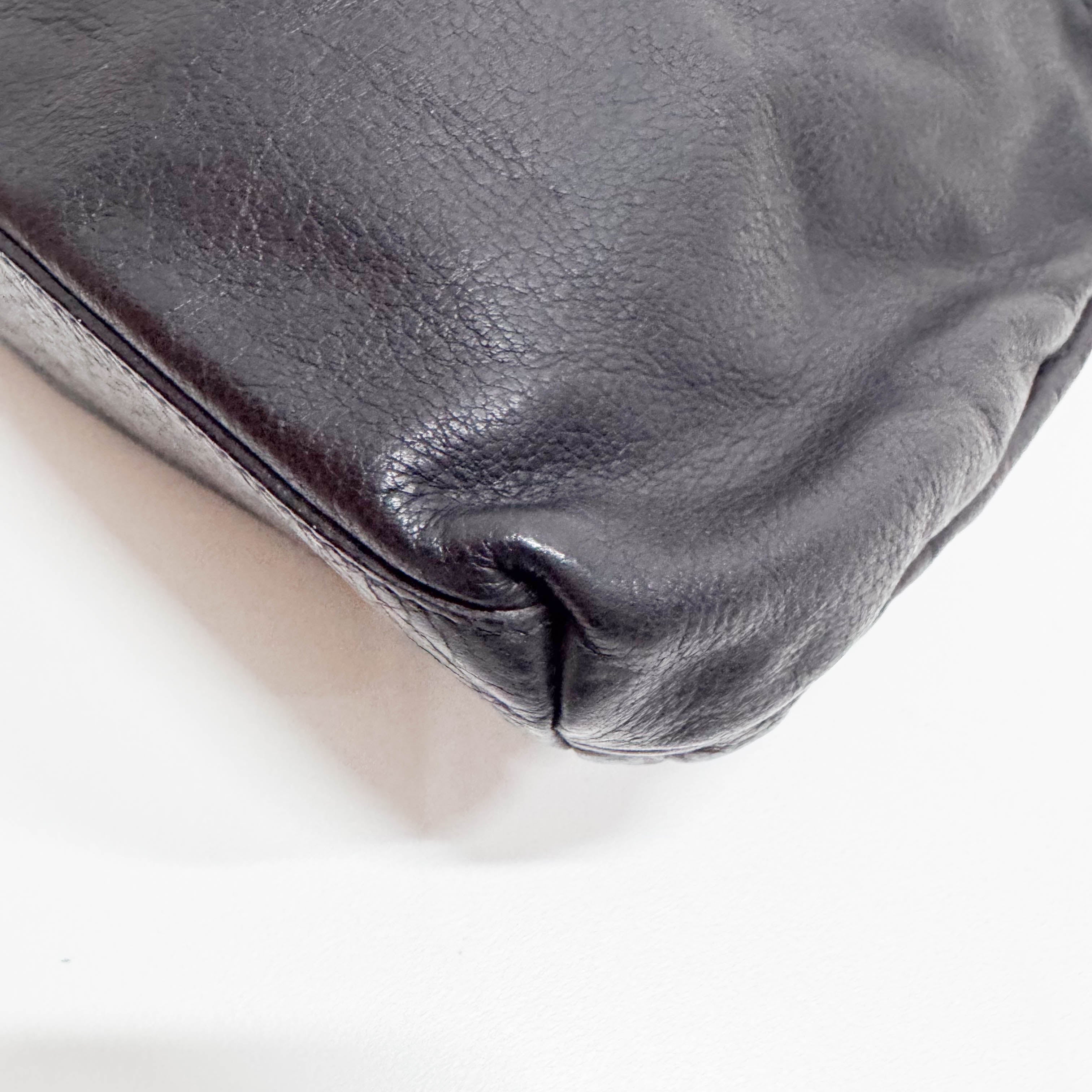 Black Leather Shoulder Bag