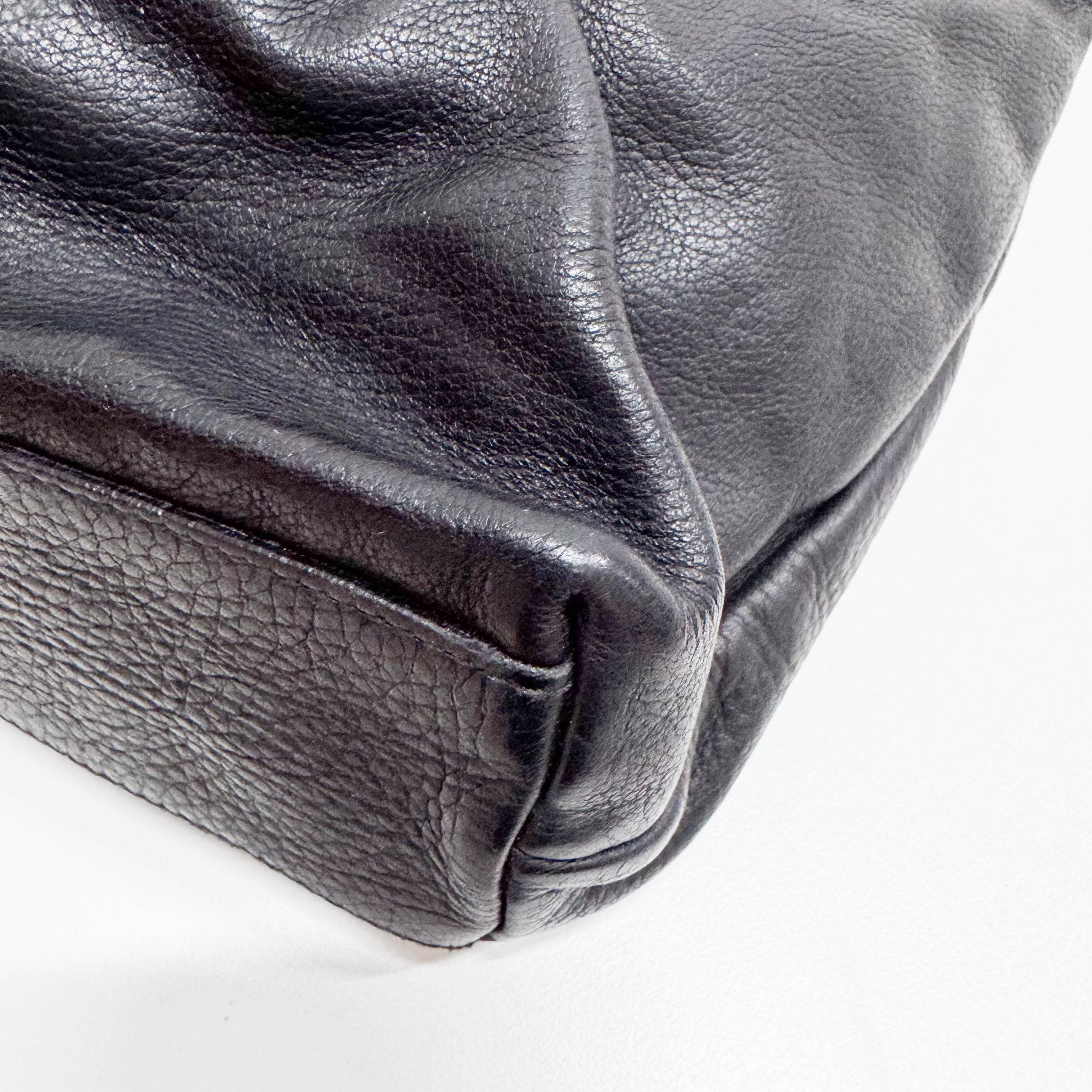 Black Leather Shoulder Bag