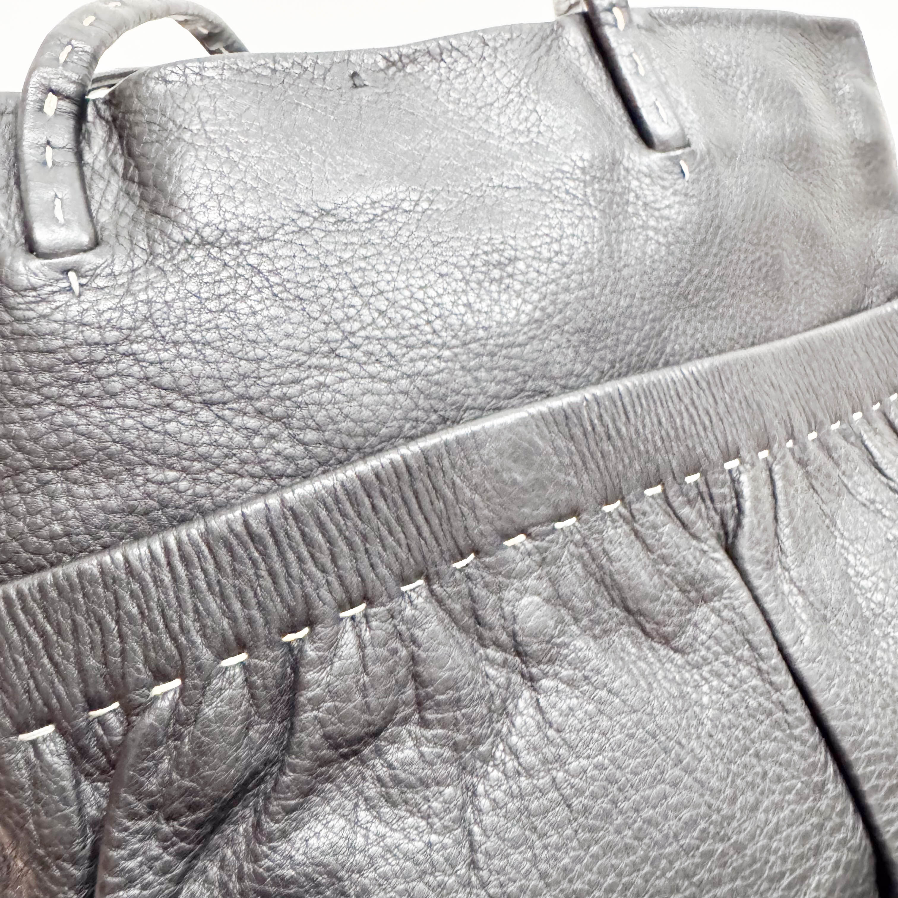 Black Leather Shoulder Bag