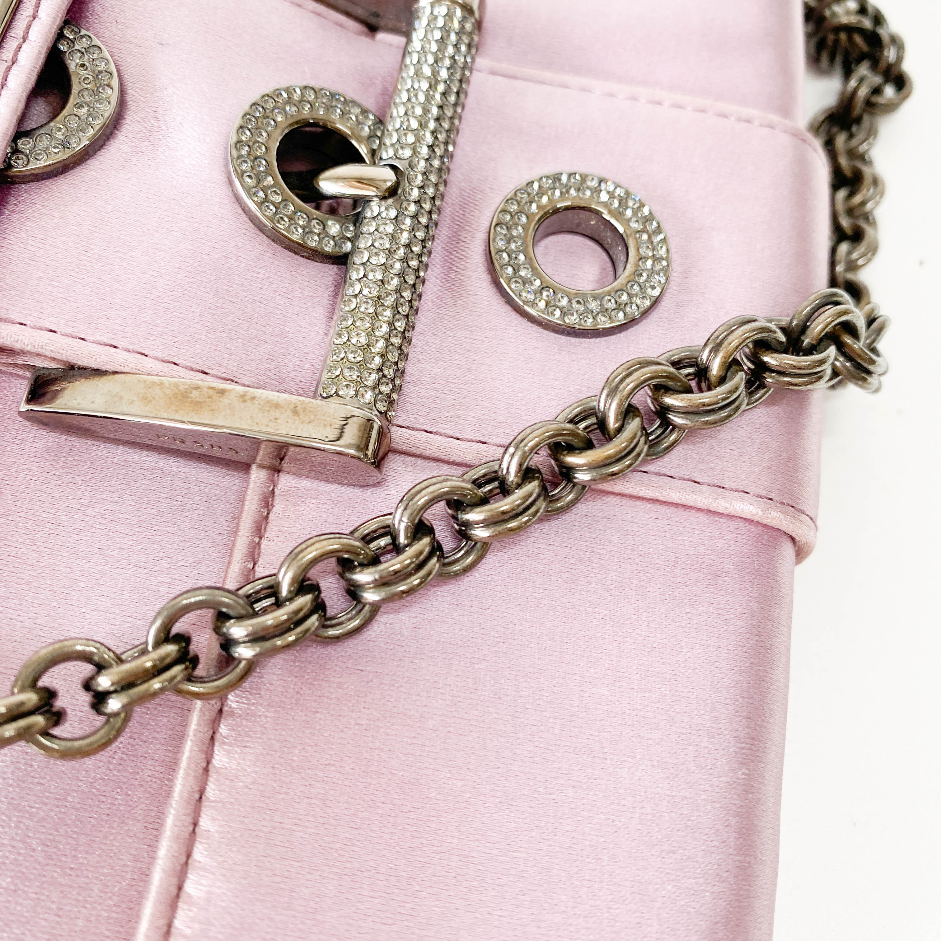 Mini Lavender Satin Shoulder Bag