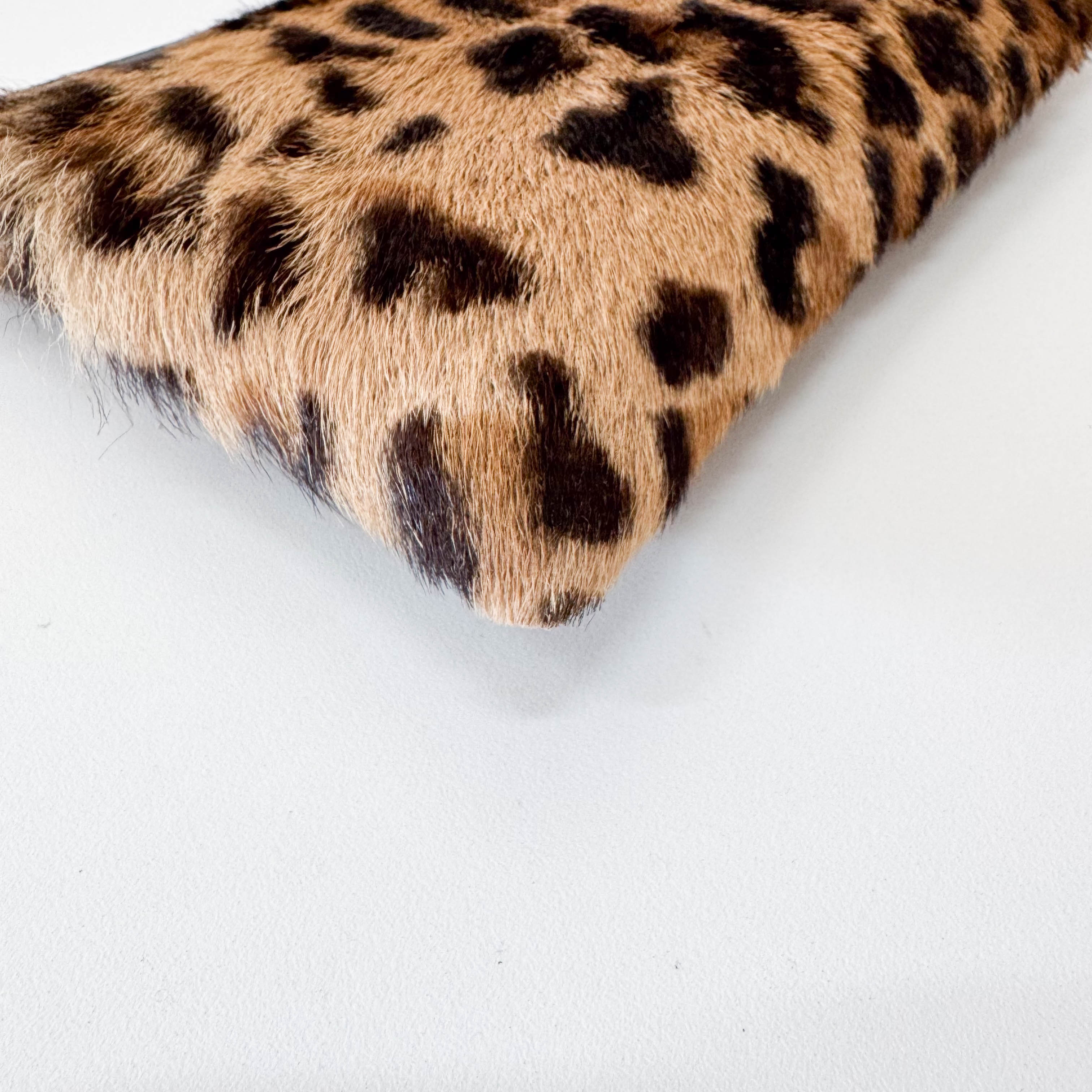 Leopard Pony Hair Clutch Bag