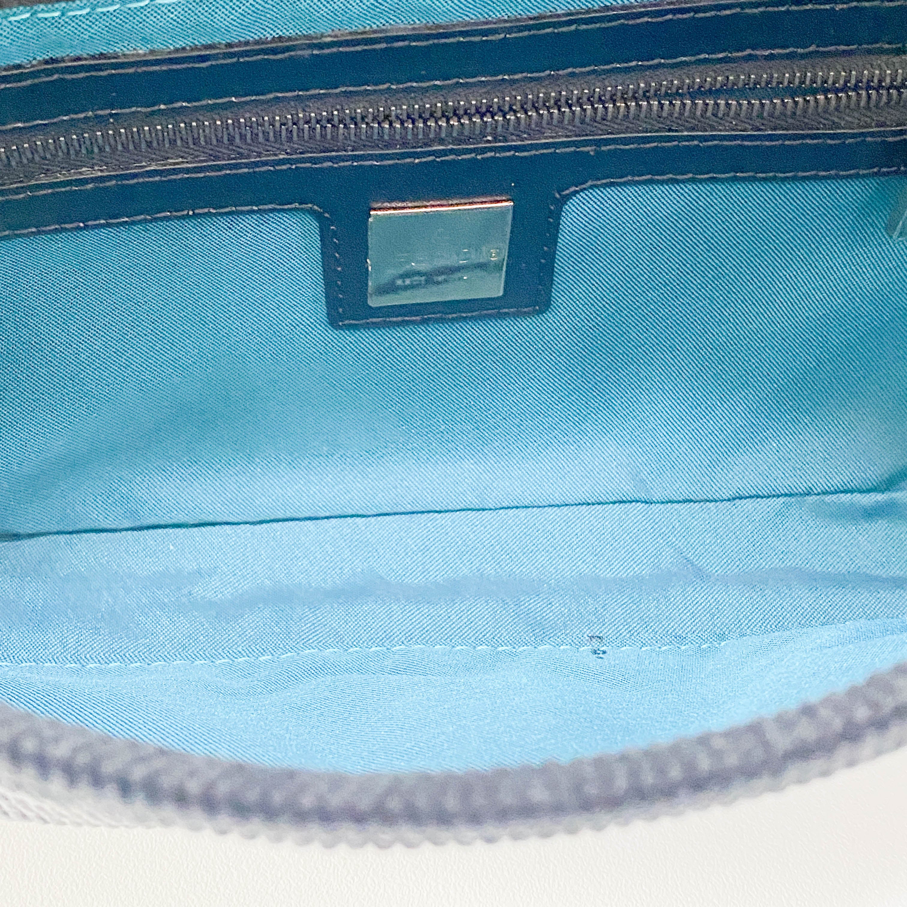 Baguette Black Corduroy Shoulder Bag