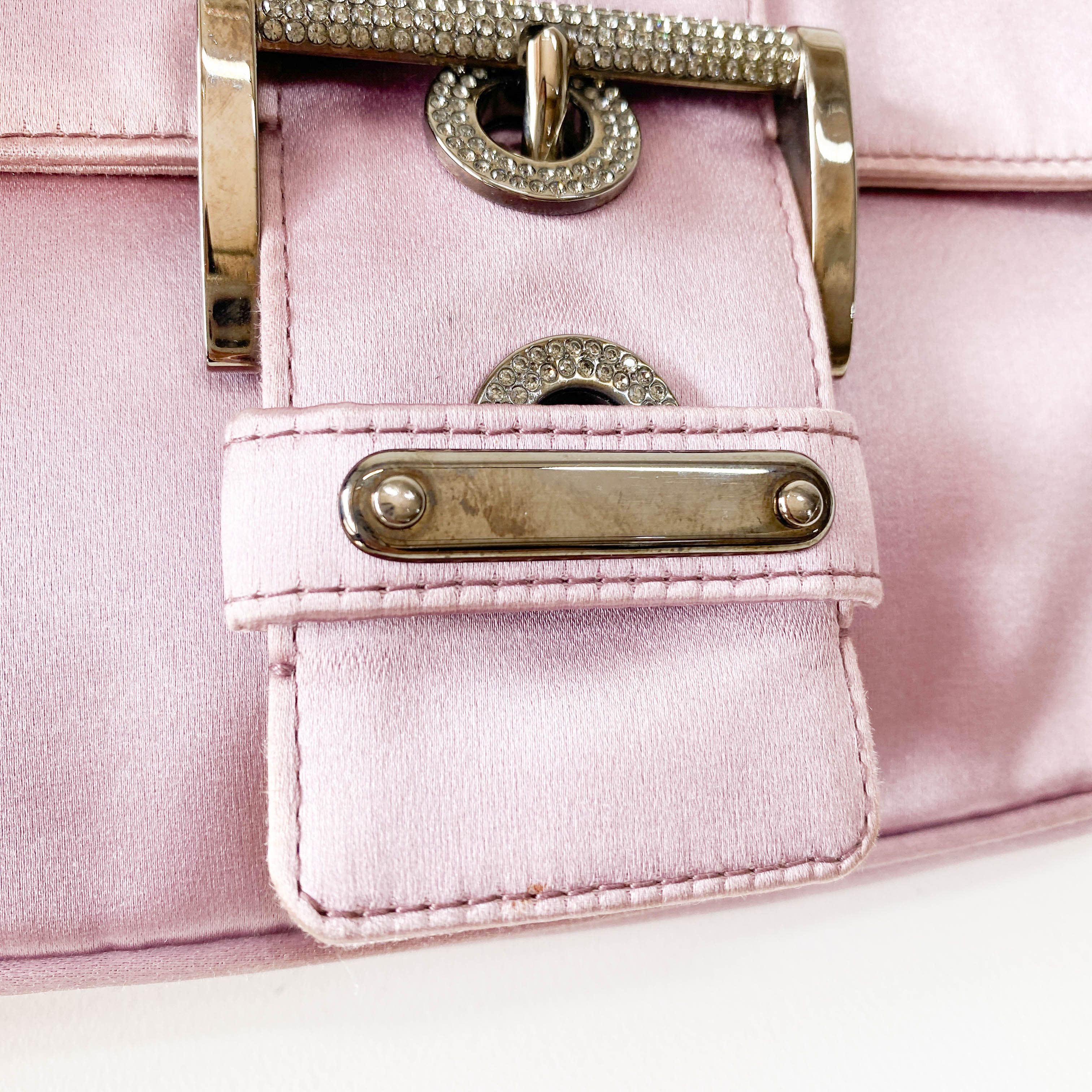 Mini Lavender Satin Shoulder Bag