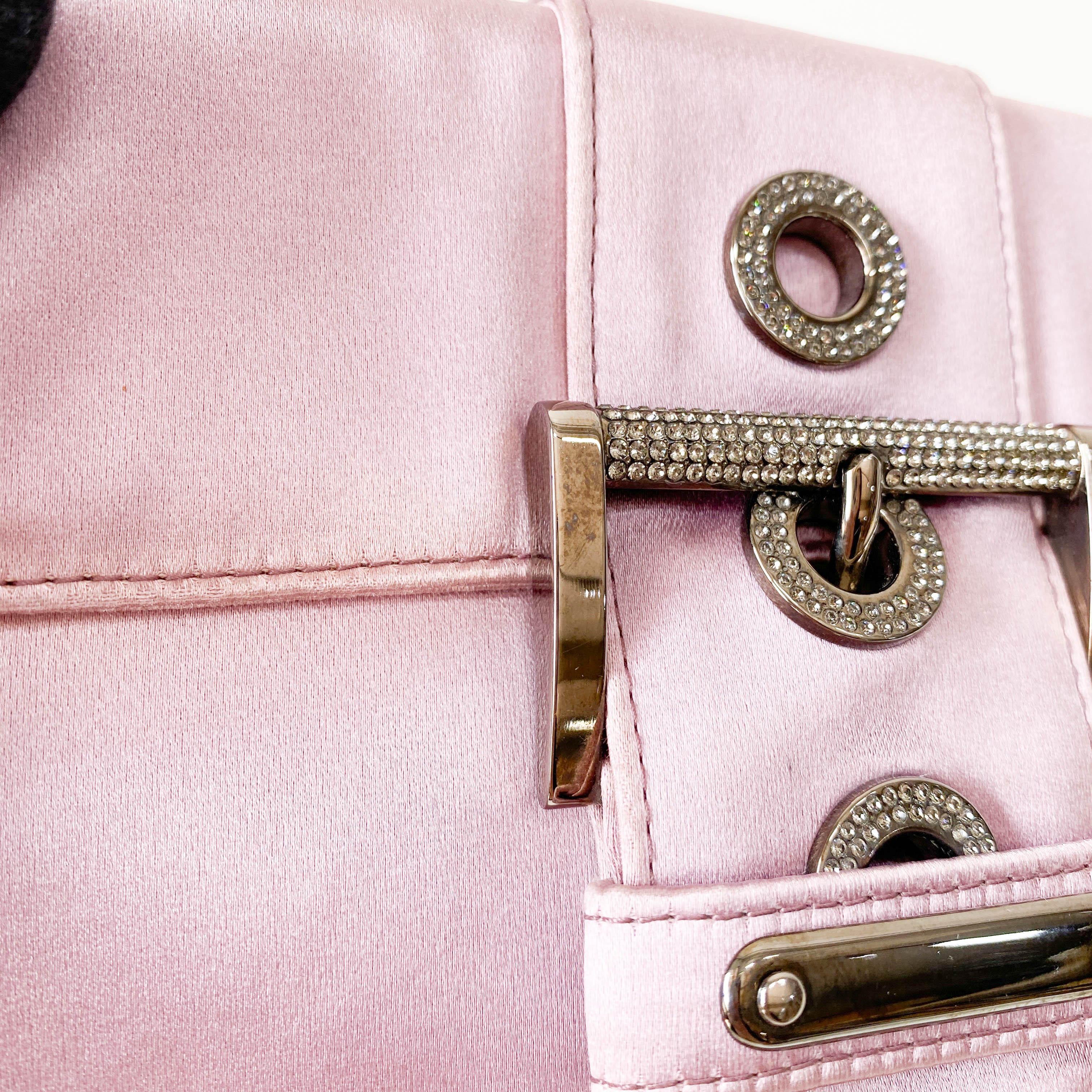 Mini Lavender Satin Shoulder Bag