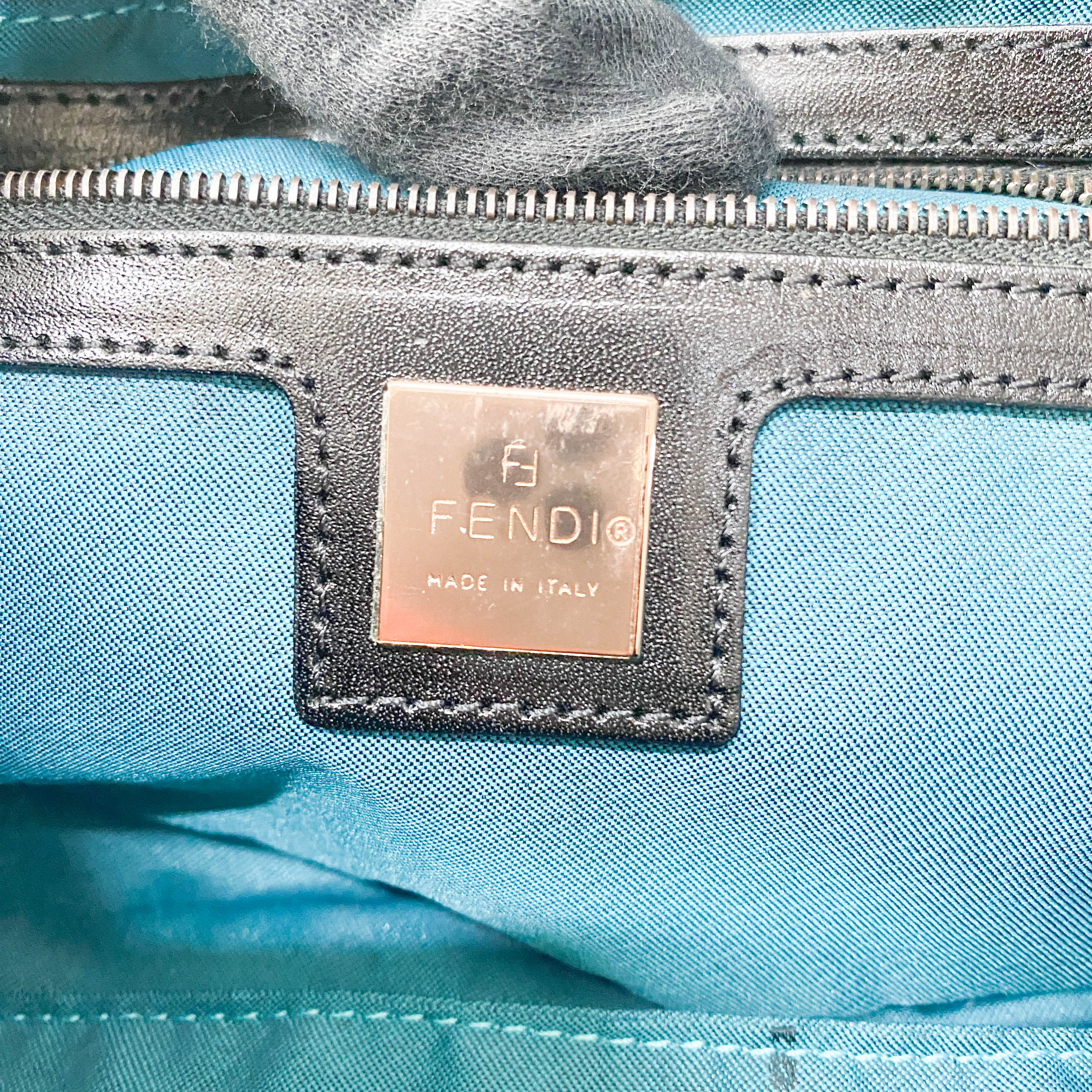 Baguette Black Corduroy Shoulder Bag