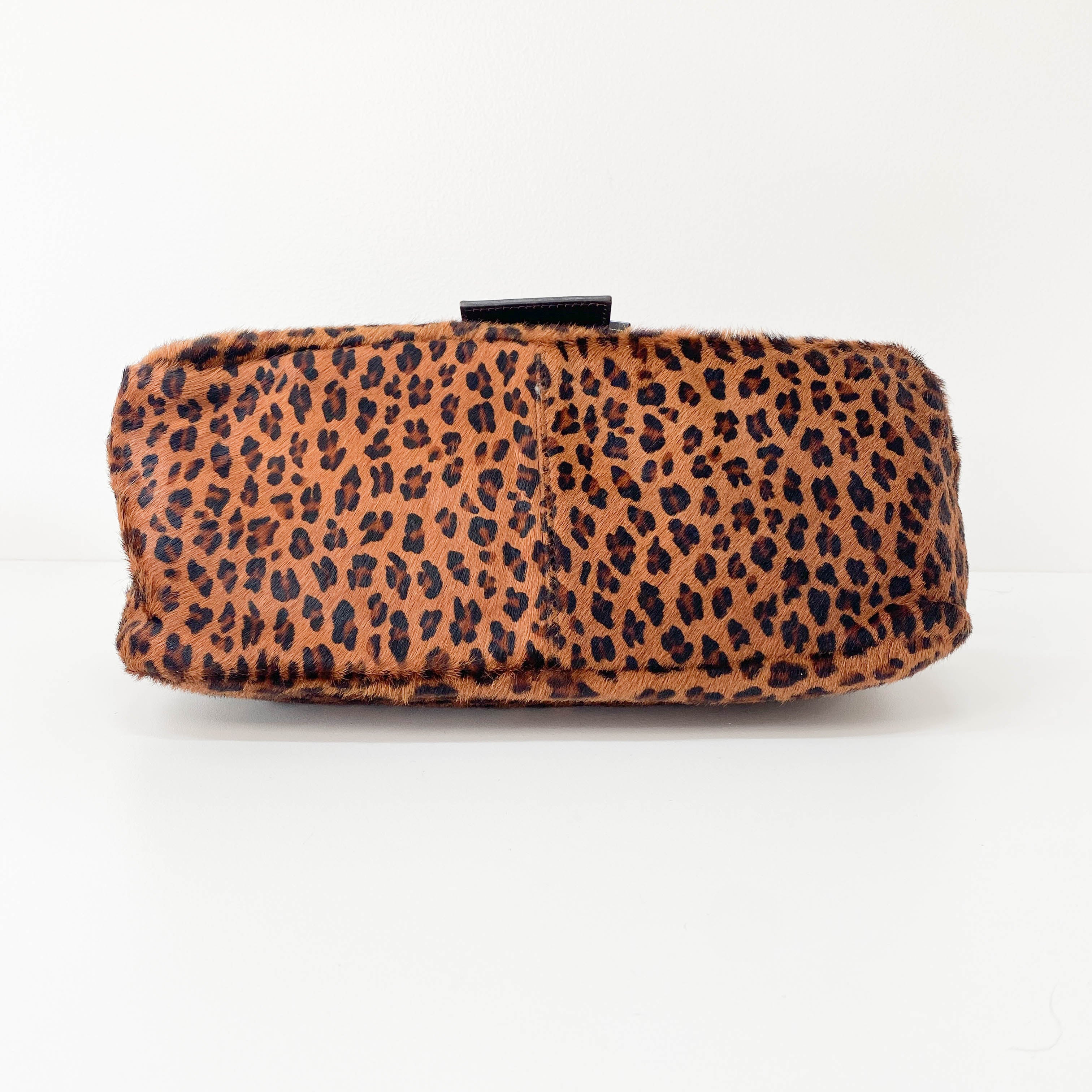 Large Mamma Baguette Leopard Pony Hair Shoulder Bag