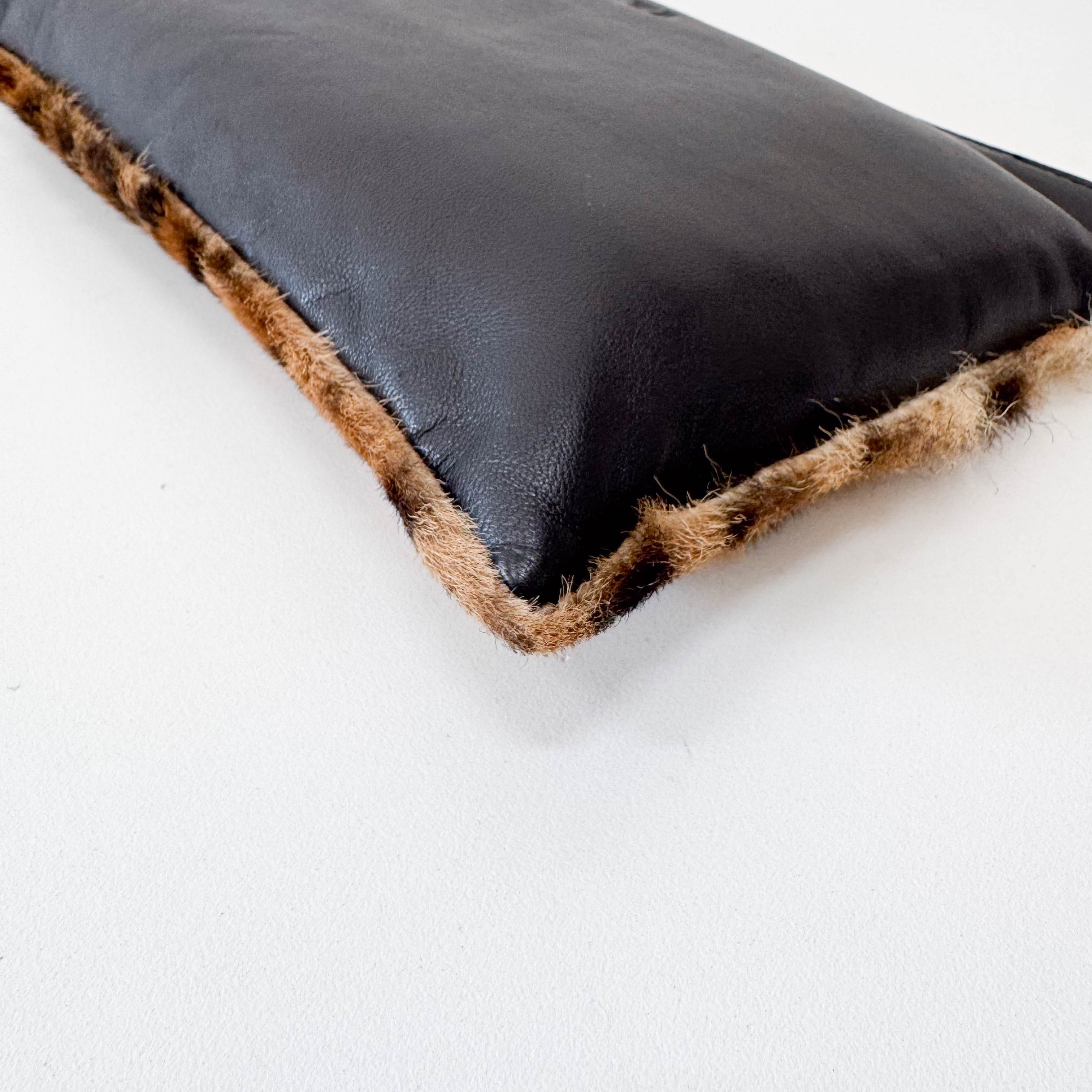 Leopard Pony Hair Clutch Bag