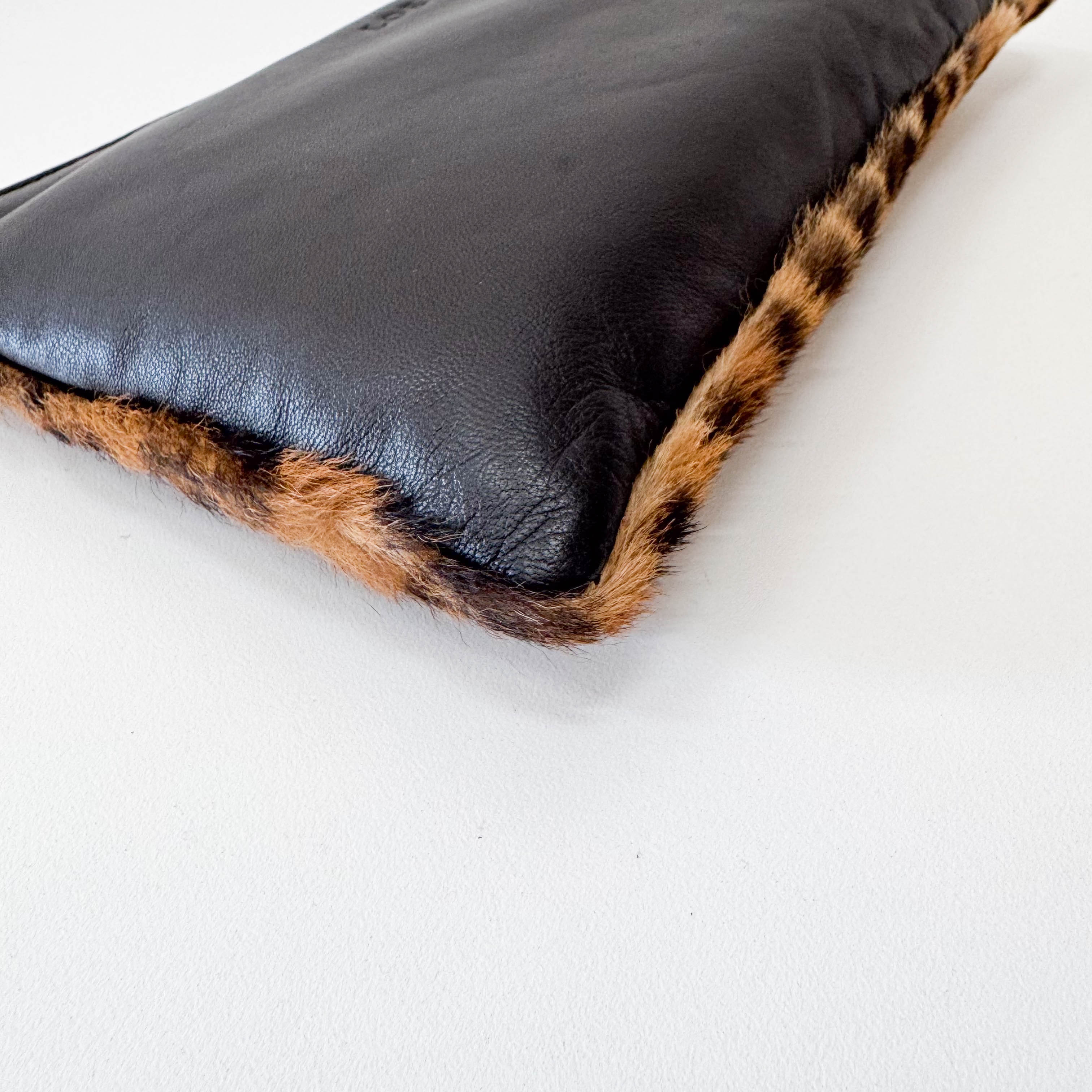 Leopard Pony Hair Clutch Bag