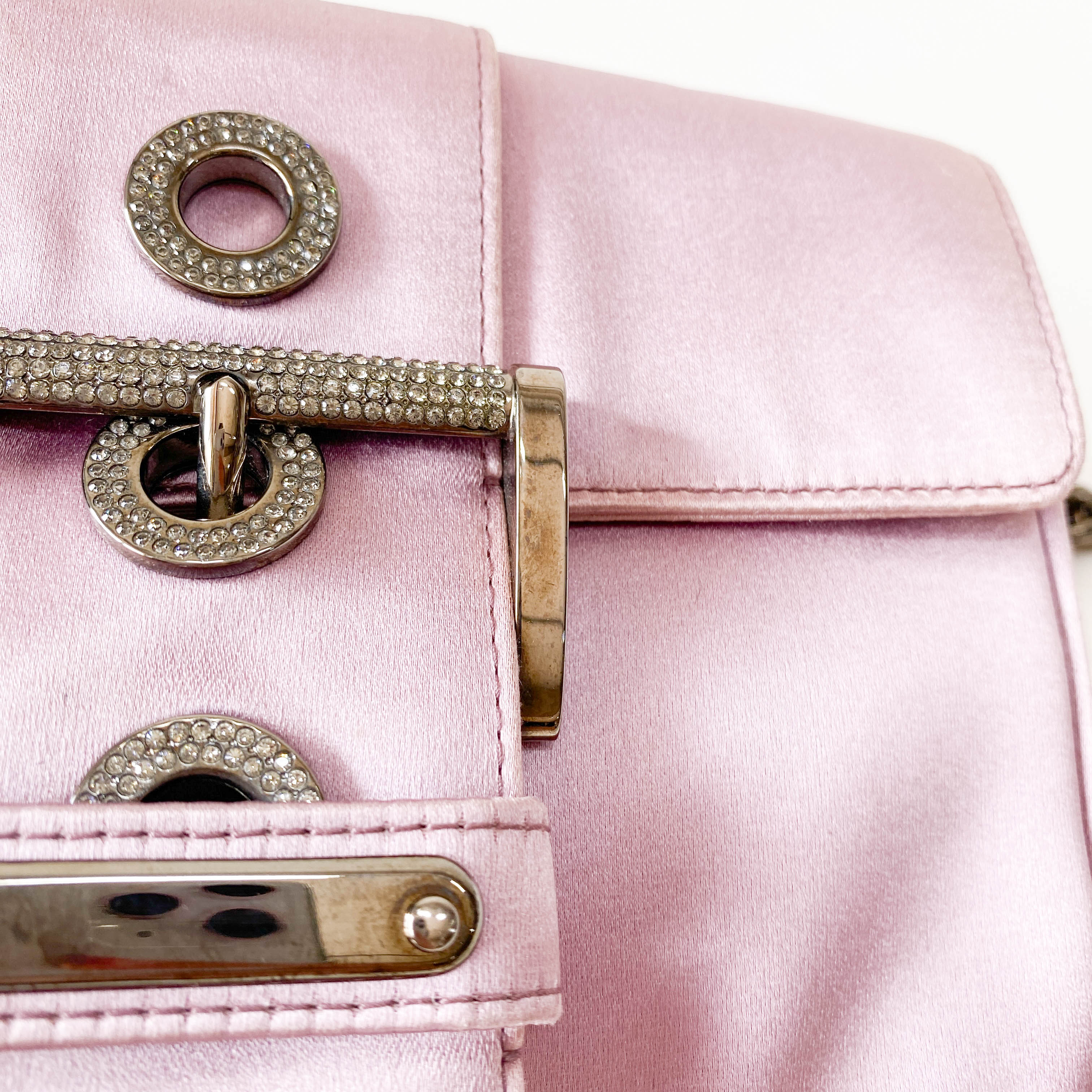 Mini Lavender Satin Shoulder Bag