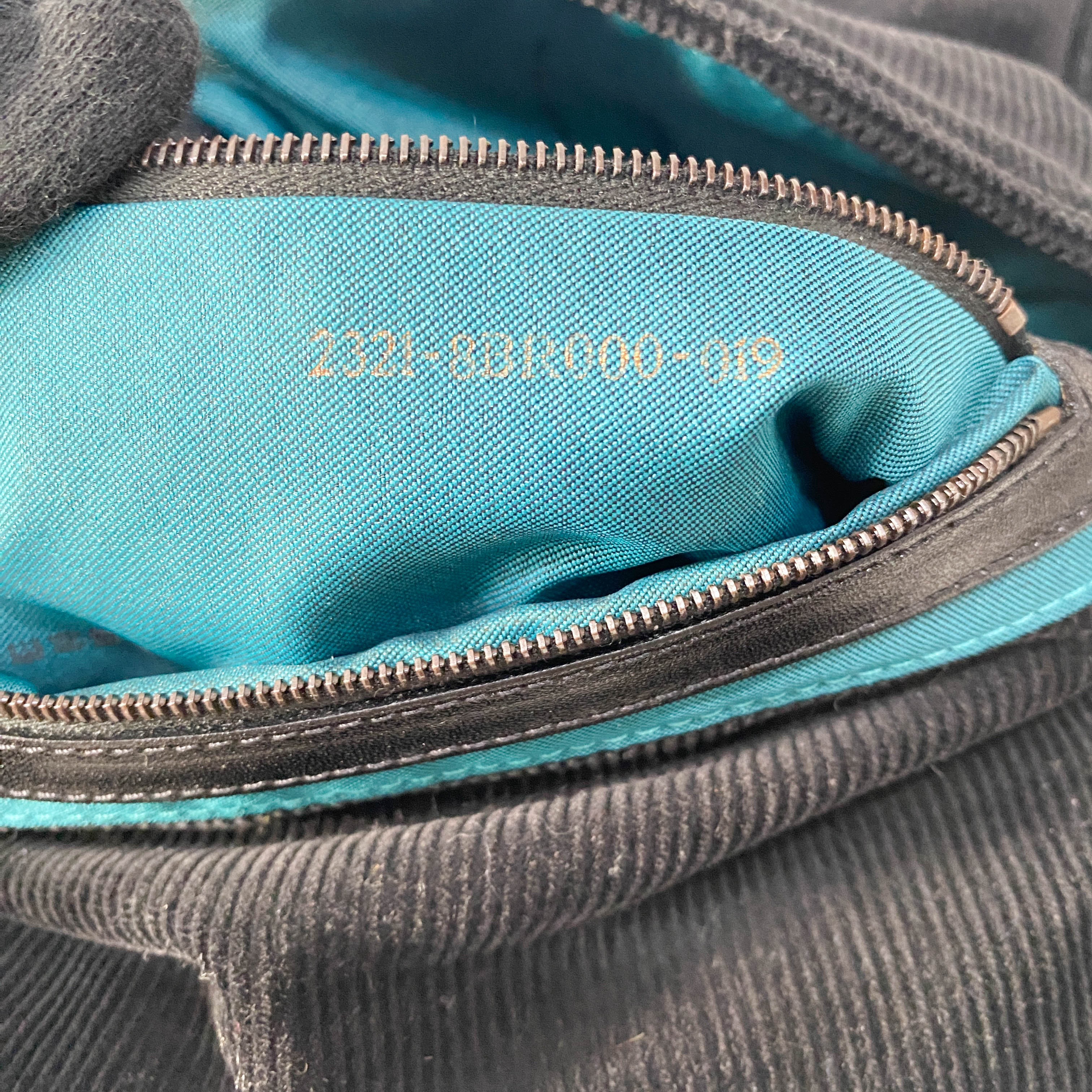 Baguette Black Corduroy Shoulder Bag