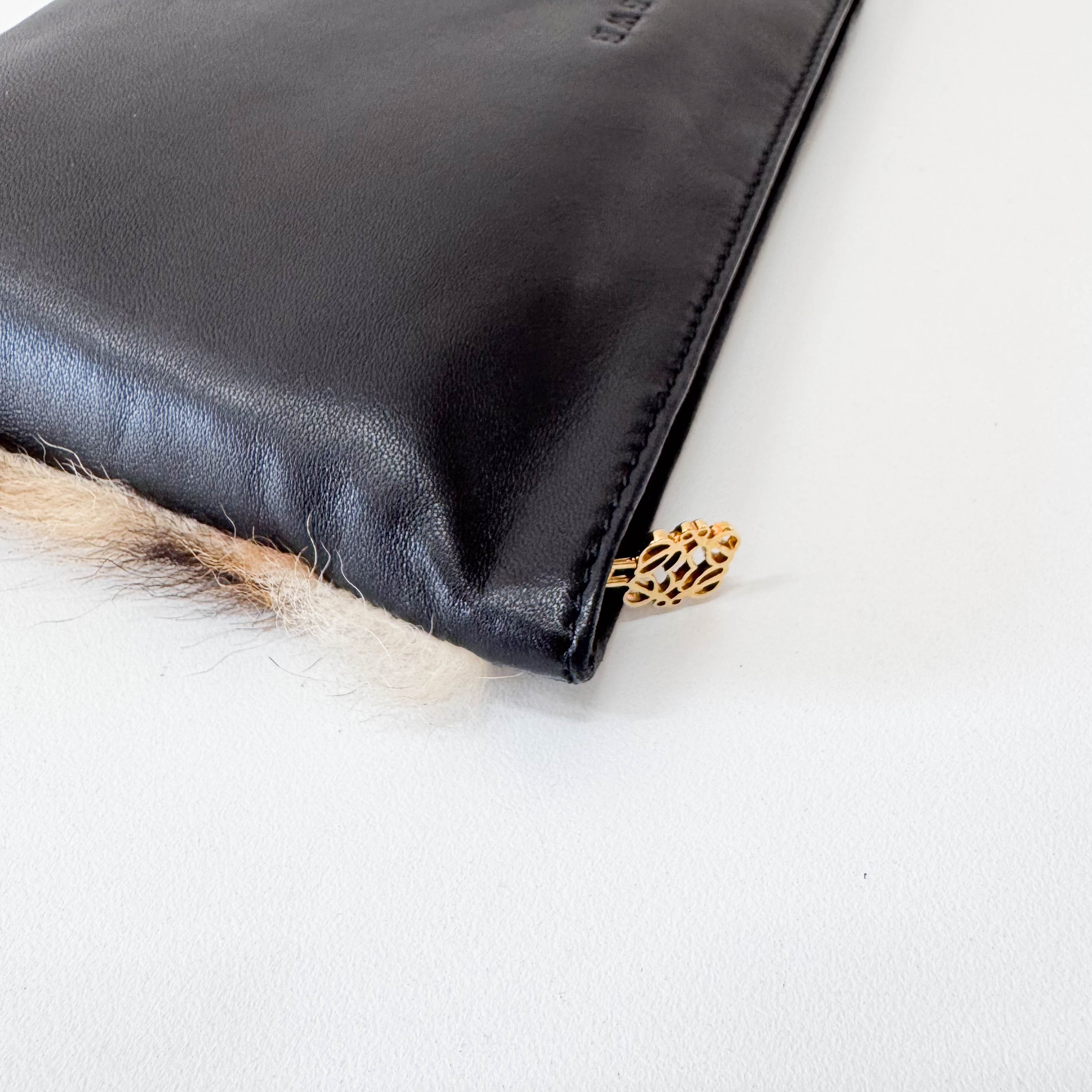Leopard Pony Hair Clutch Bag