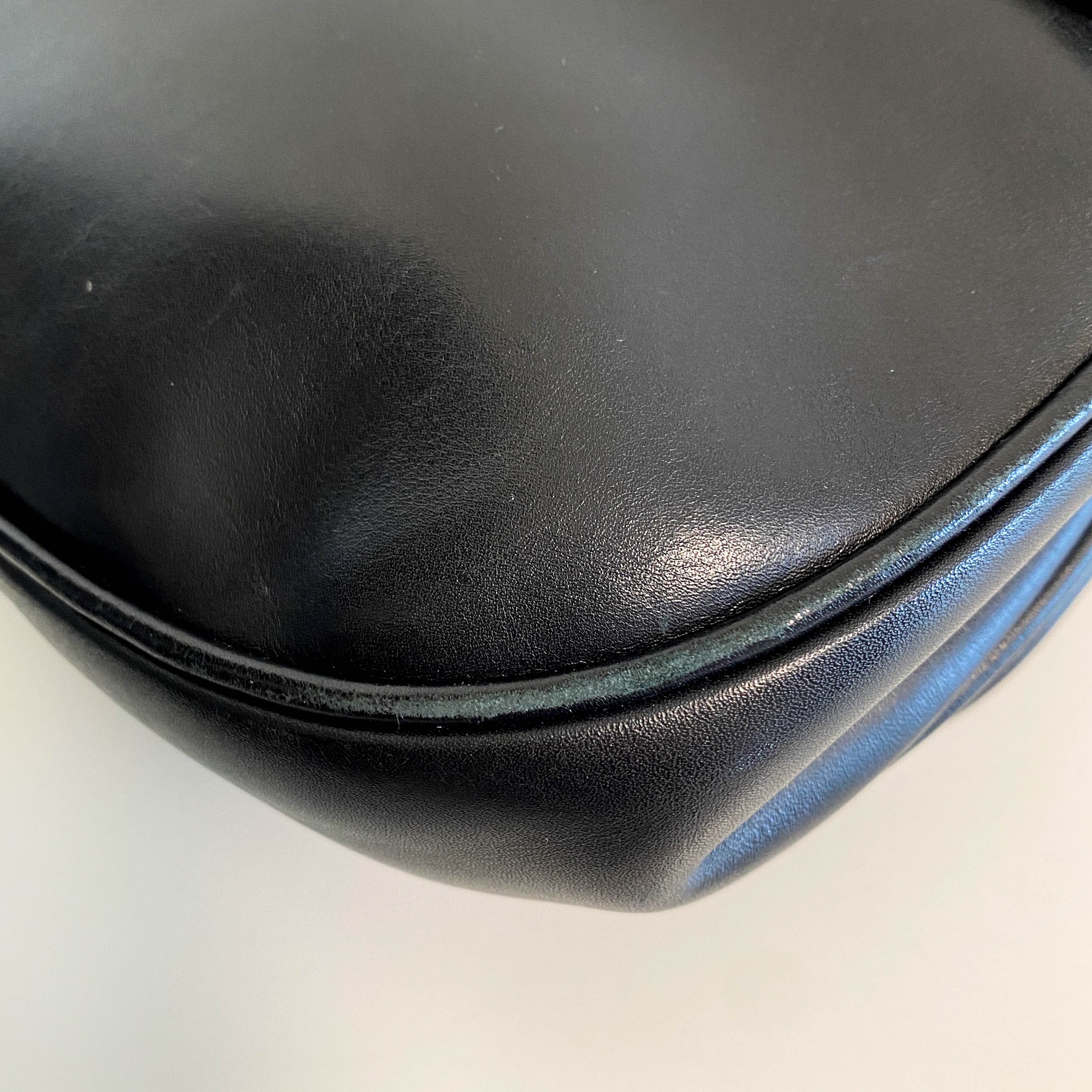 Vintage Archive Black Leather Chain Shoulder Bag