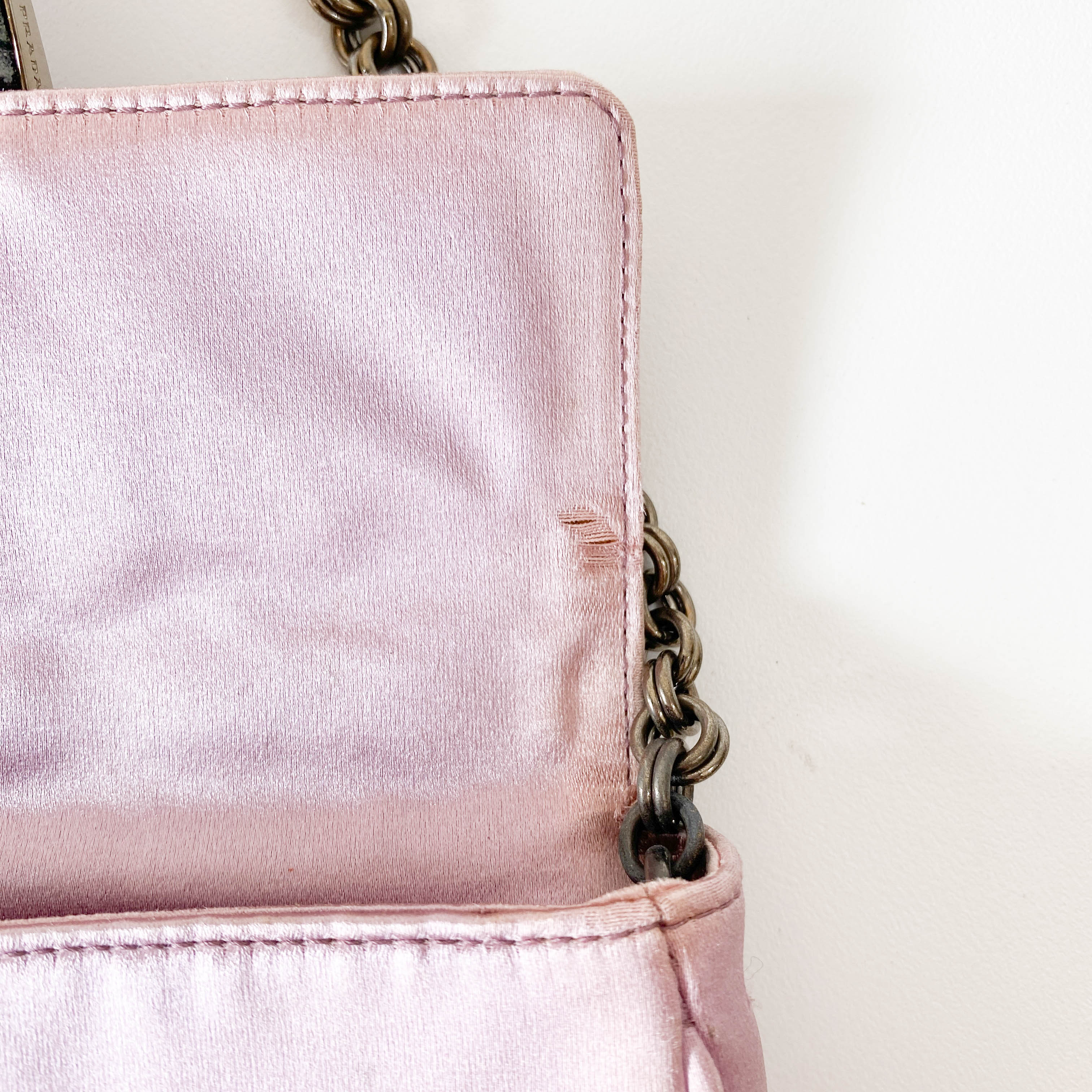 Mini Lavender Satin Shoulder Bag