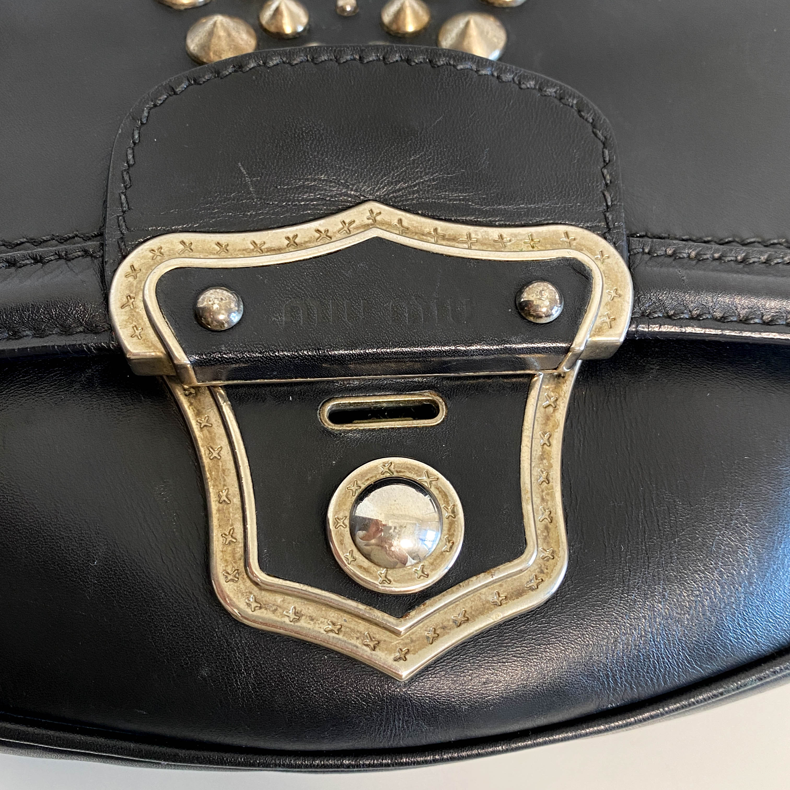 Vintage Archive Black Leather Chain Shoulder Bag