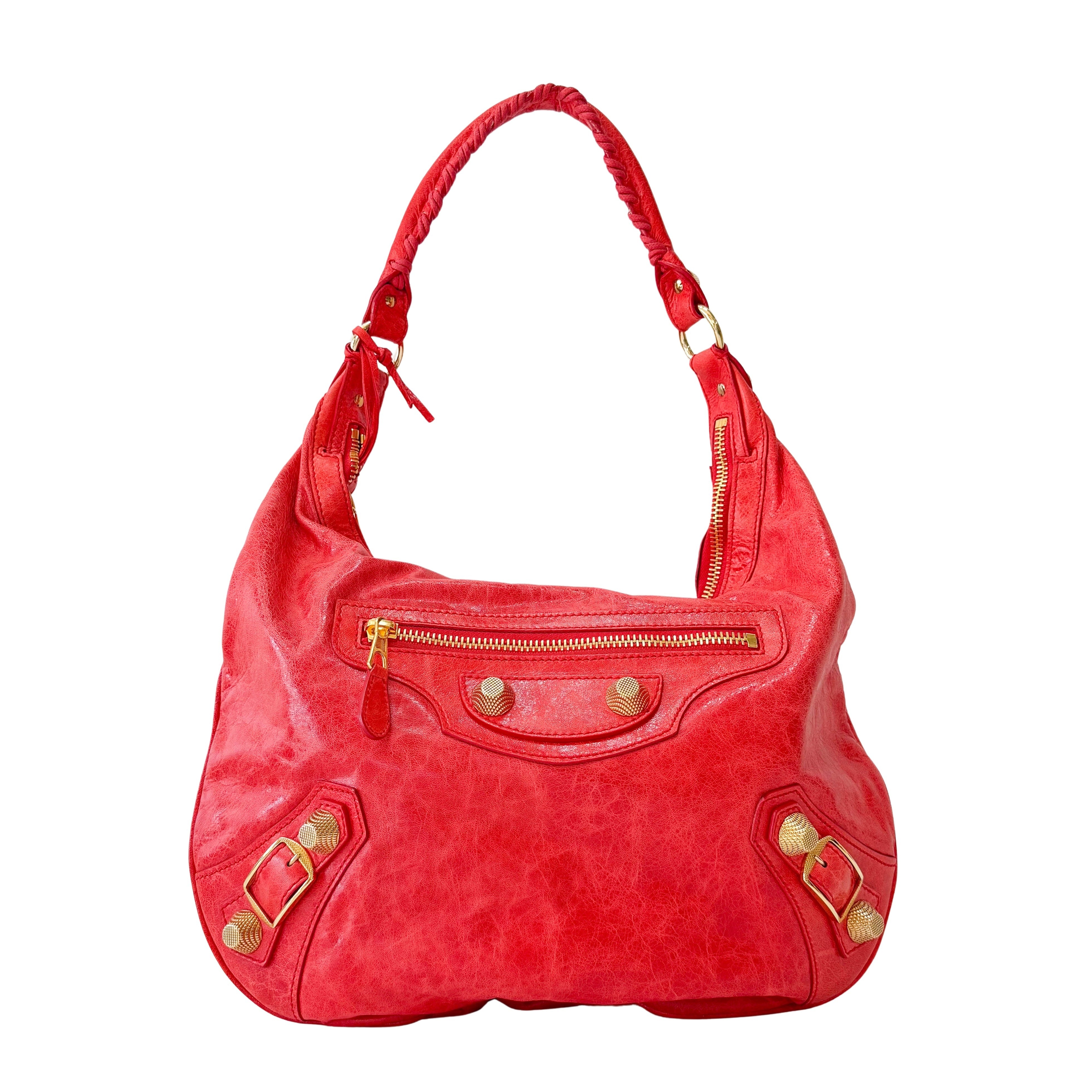 The Day Red Leather Hobo Shoulder Bag