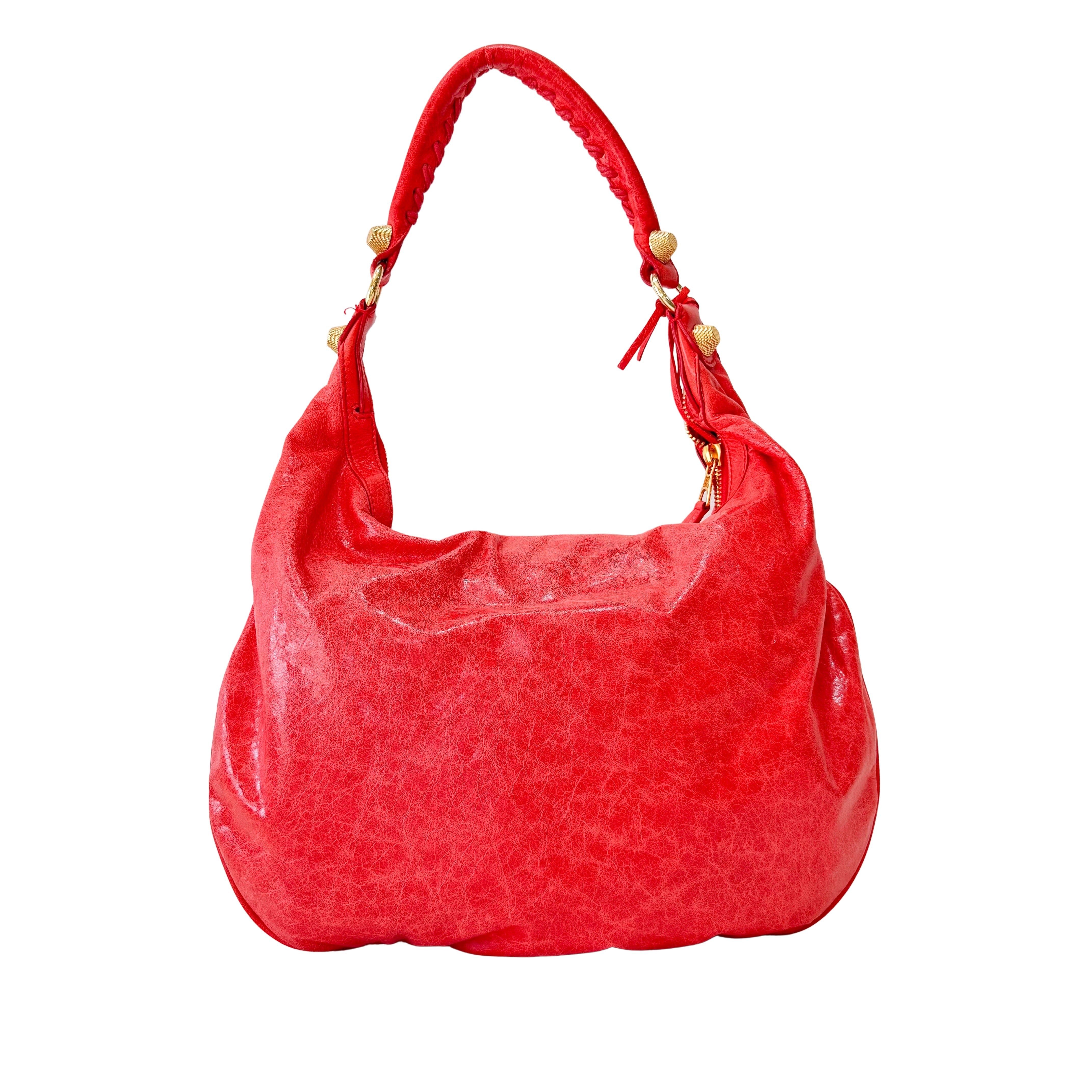 The Day Red Leather Hobo Shoulder Bag