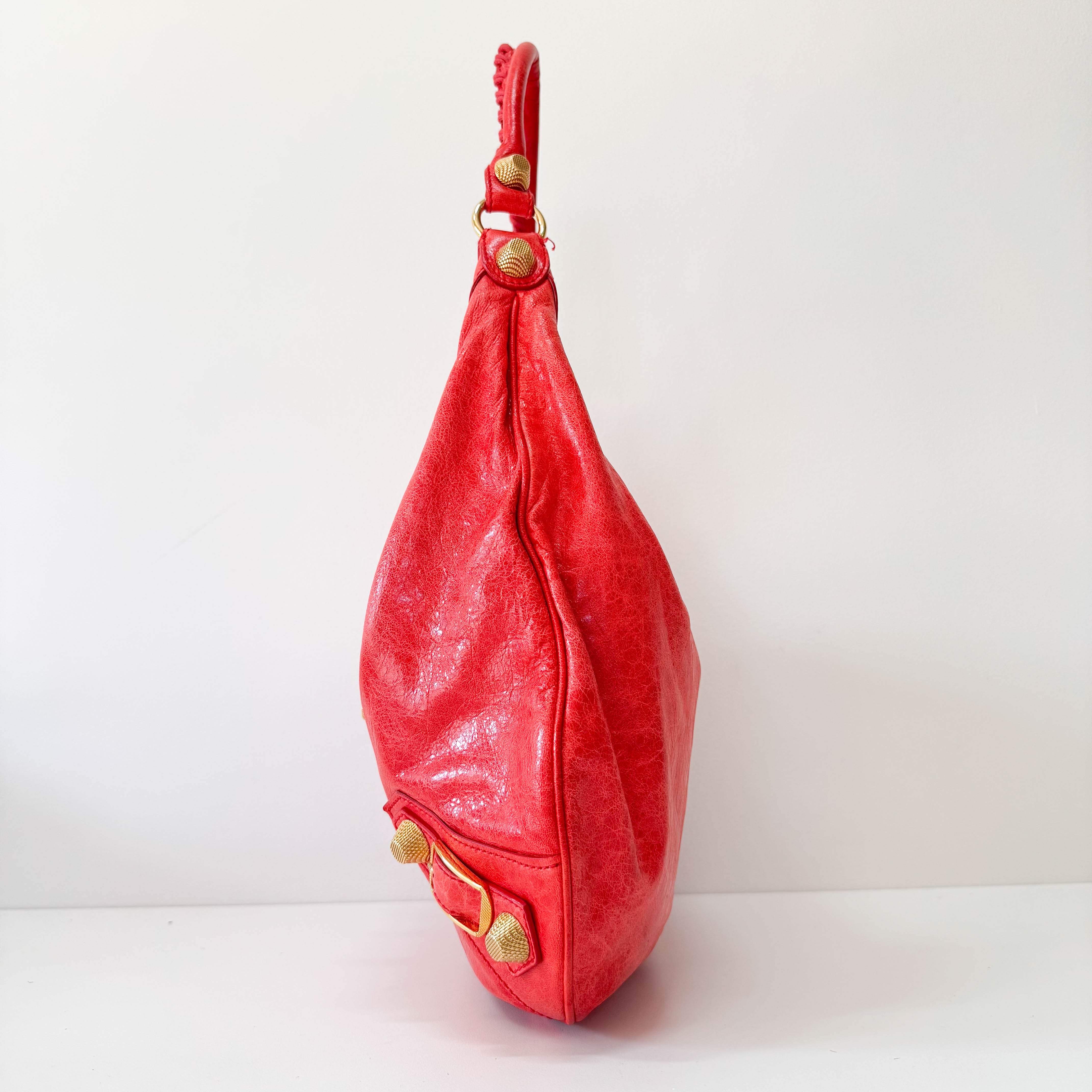 The Day Red Leather Hobo Shoulder Bag