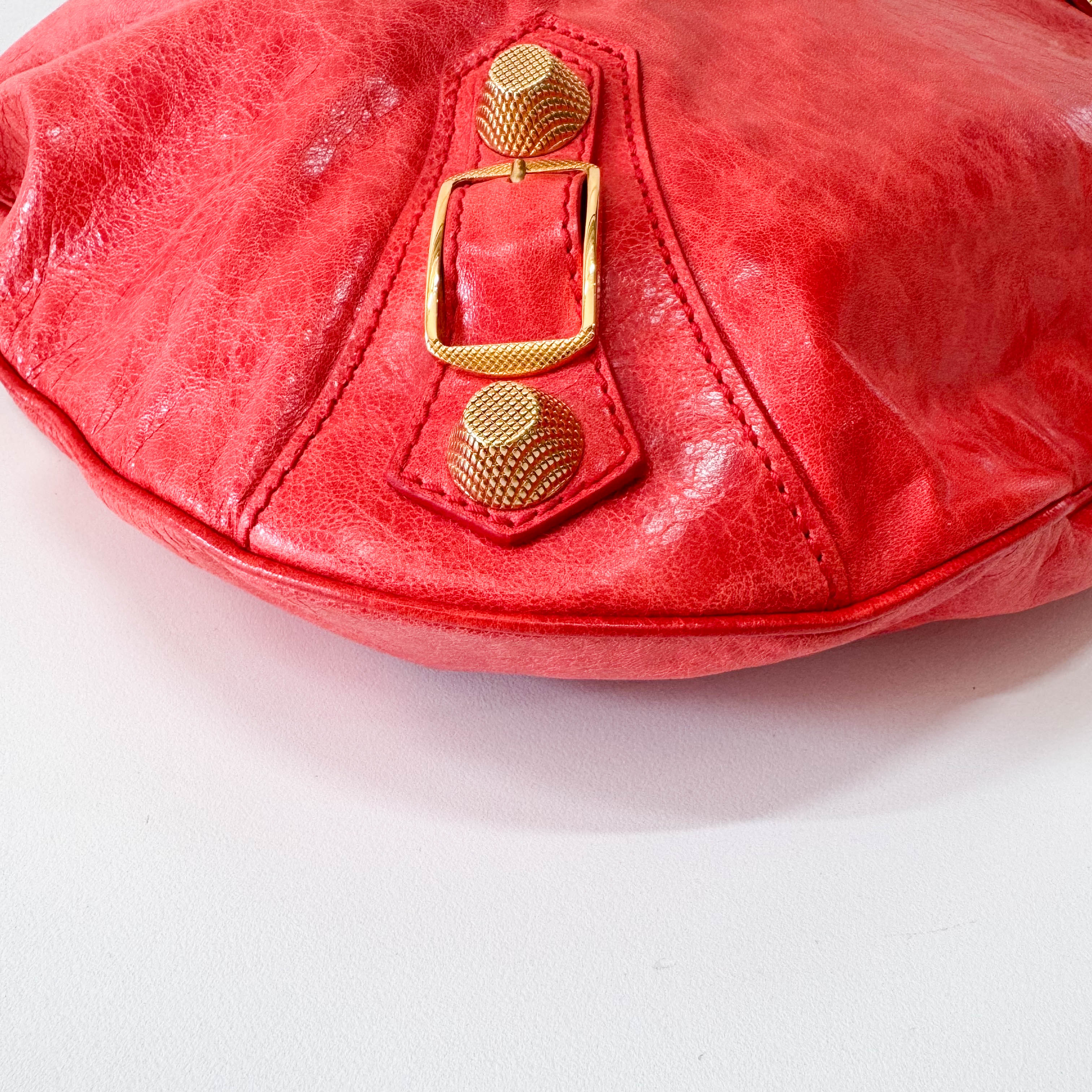 The Day Red Leather Hobo Shoulder Bag