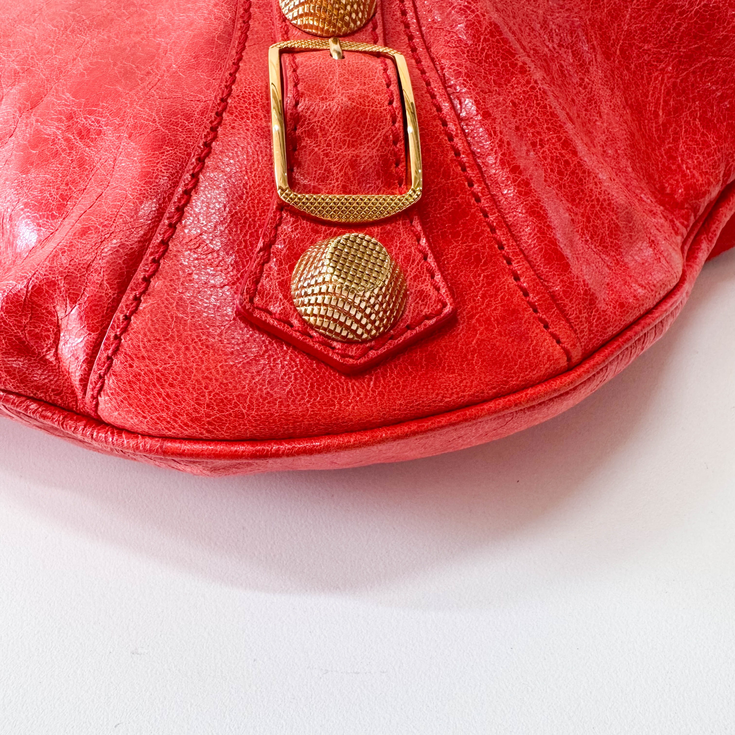 The Day Red Leather Hobo Shoulder Bag