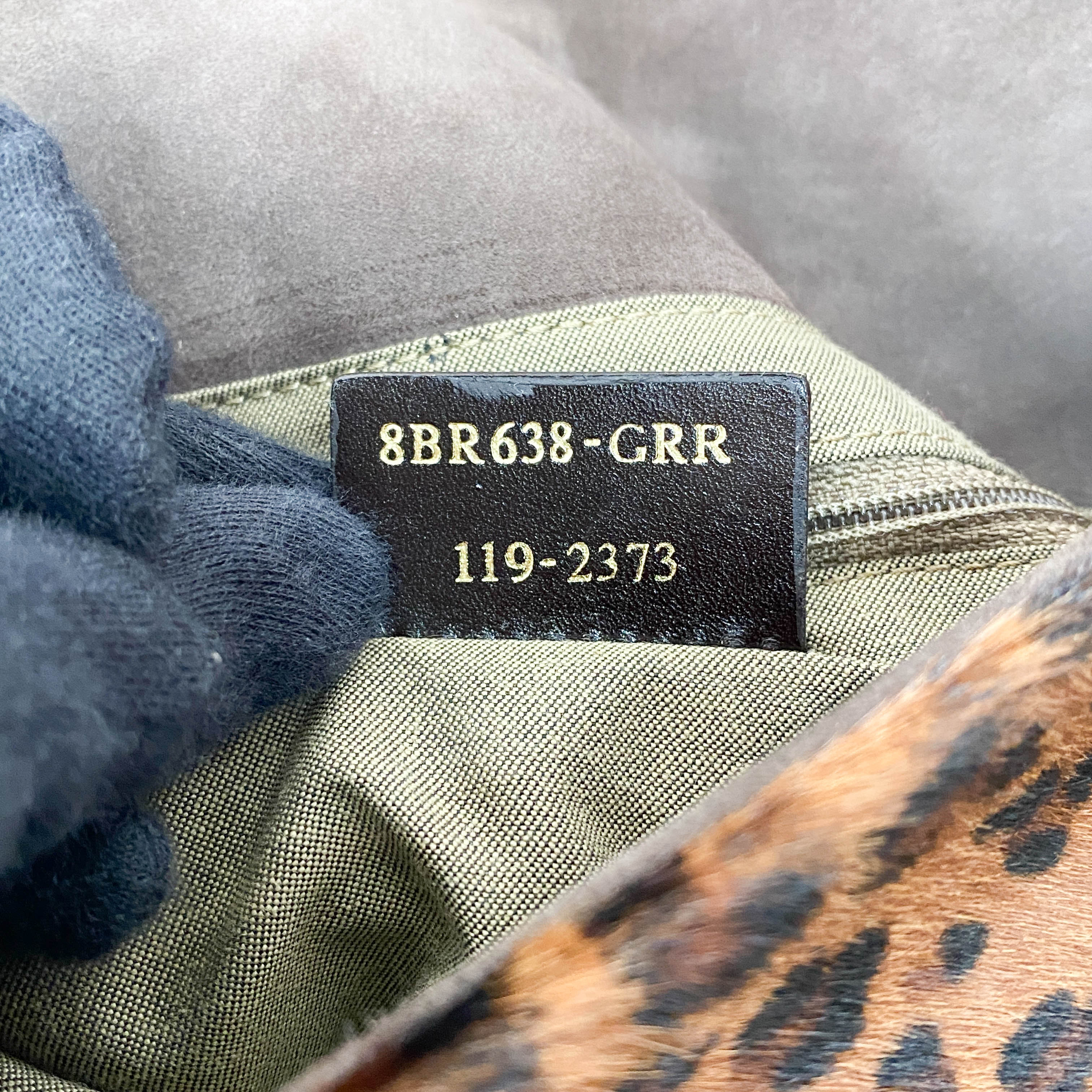 Large Mamma Baguette Leopard Pony Hair Shoulder Bag