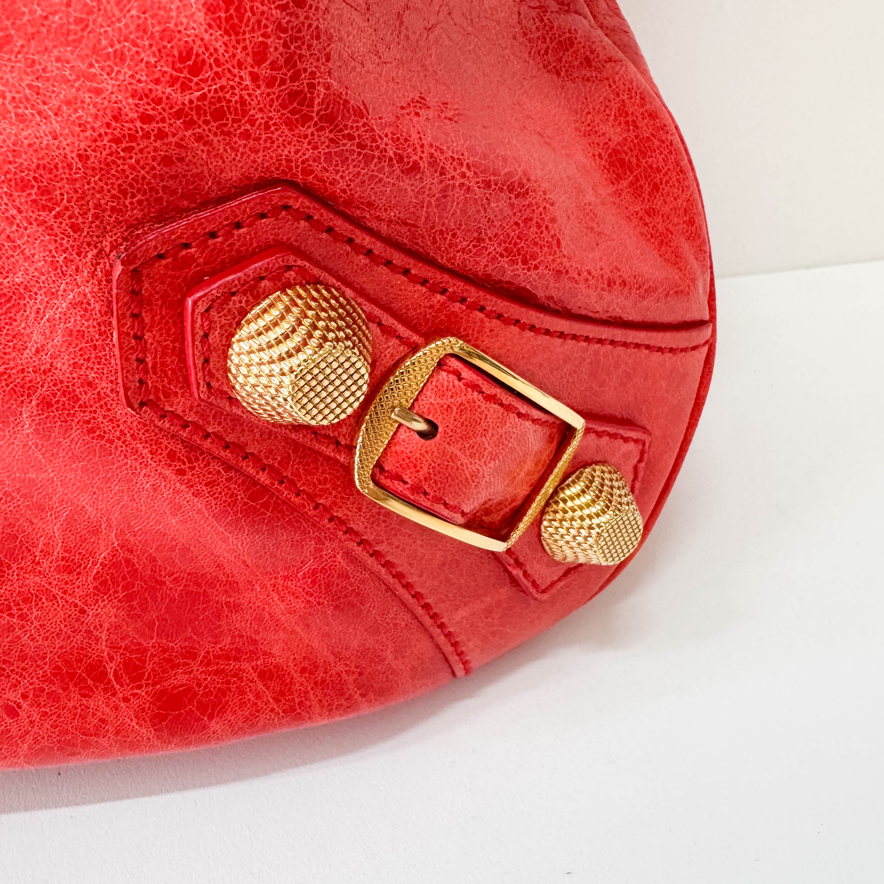 The Day Red Leather Hobo Shoulder Bag