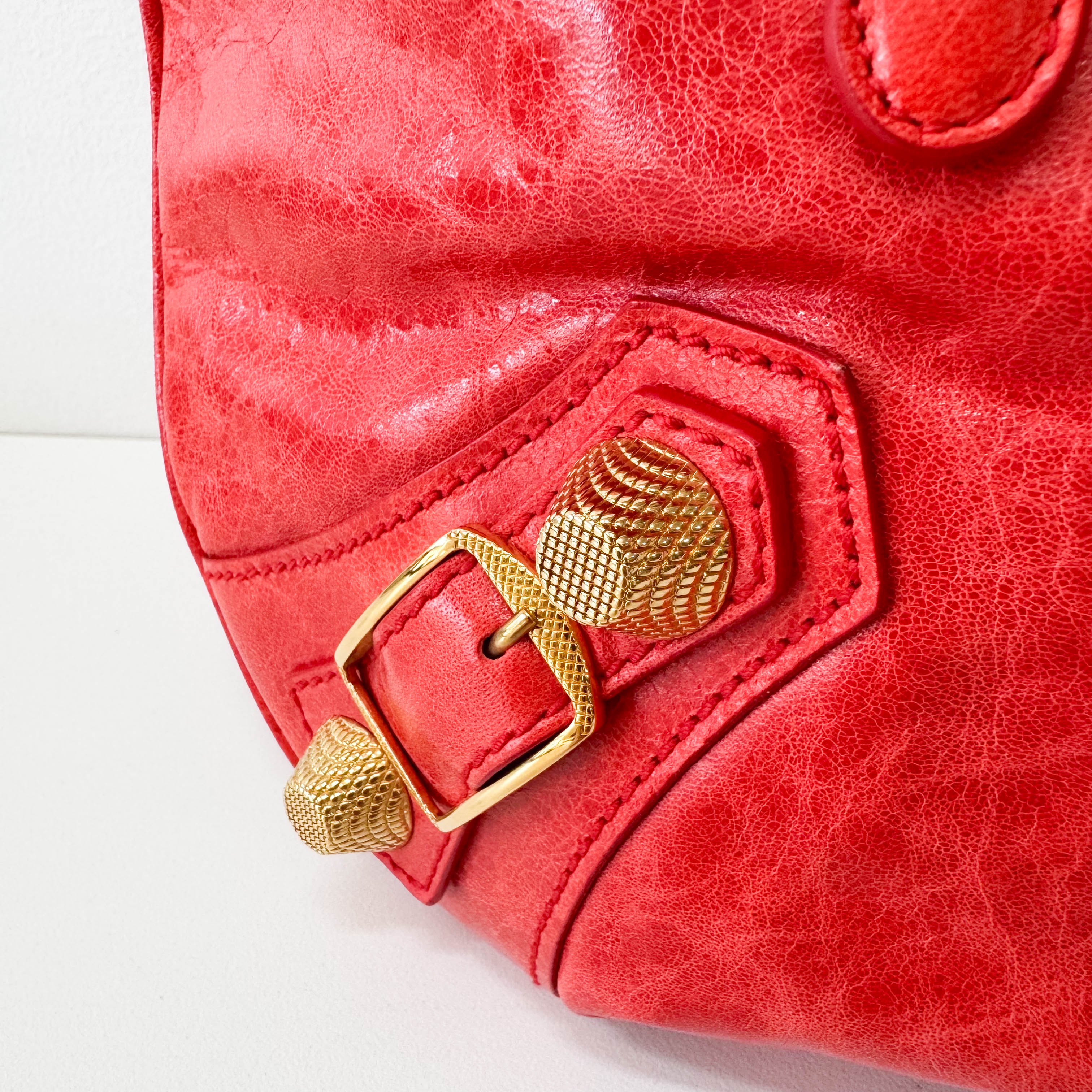 The Day Red Leather Hobo Shoulder Bag