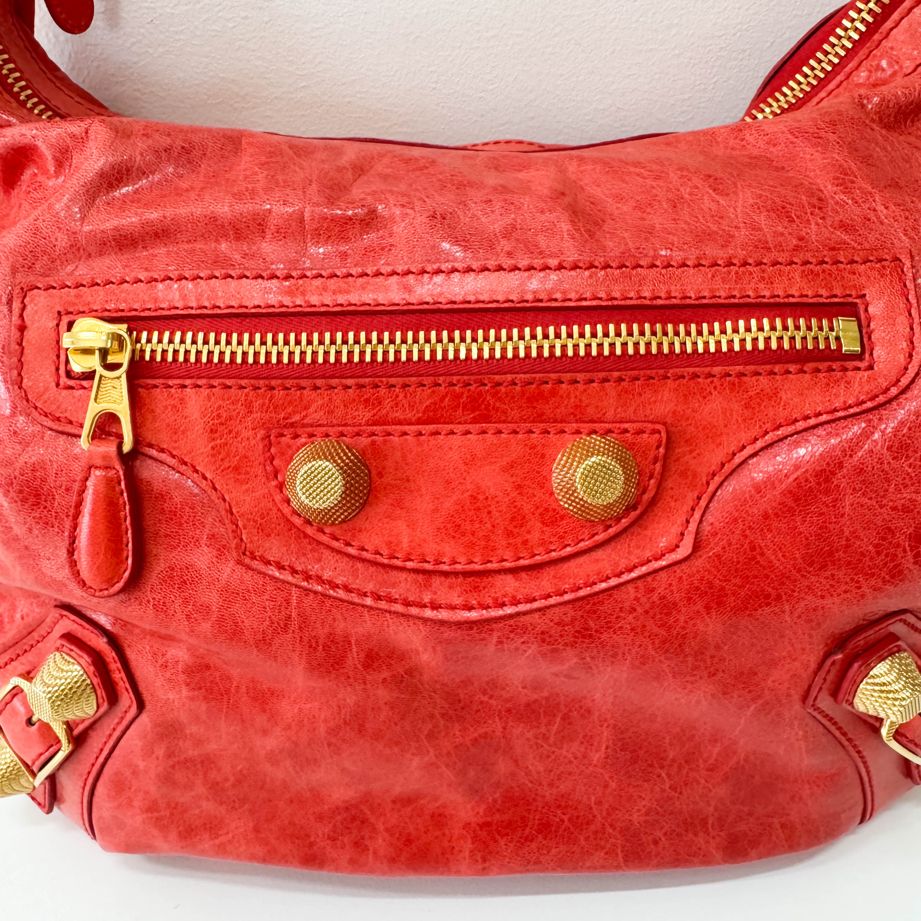 The Day Red Leather Hobo Shoulder Bag