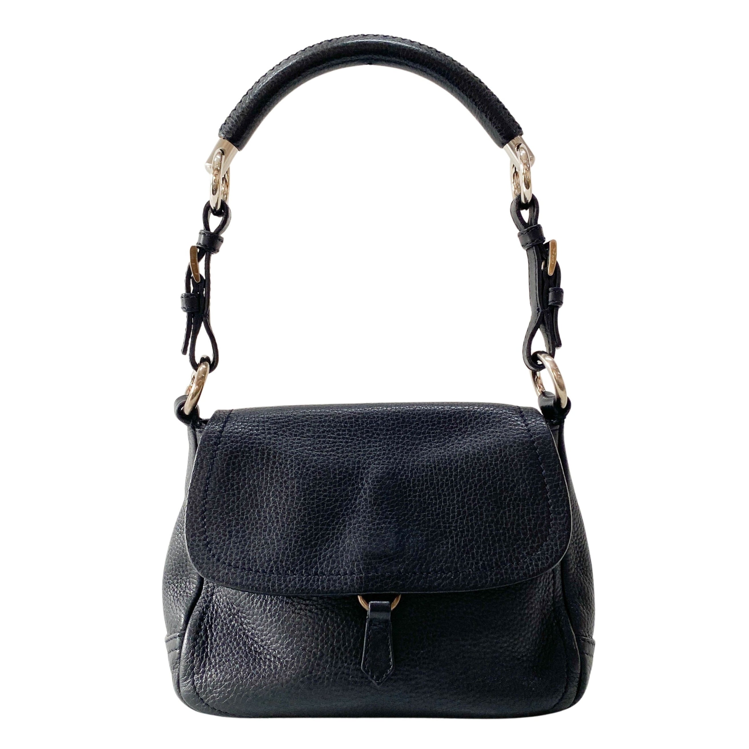 Black Leather Shoulder Bag