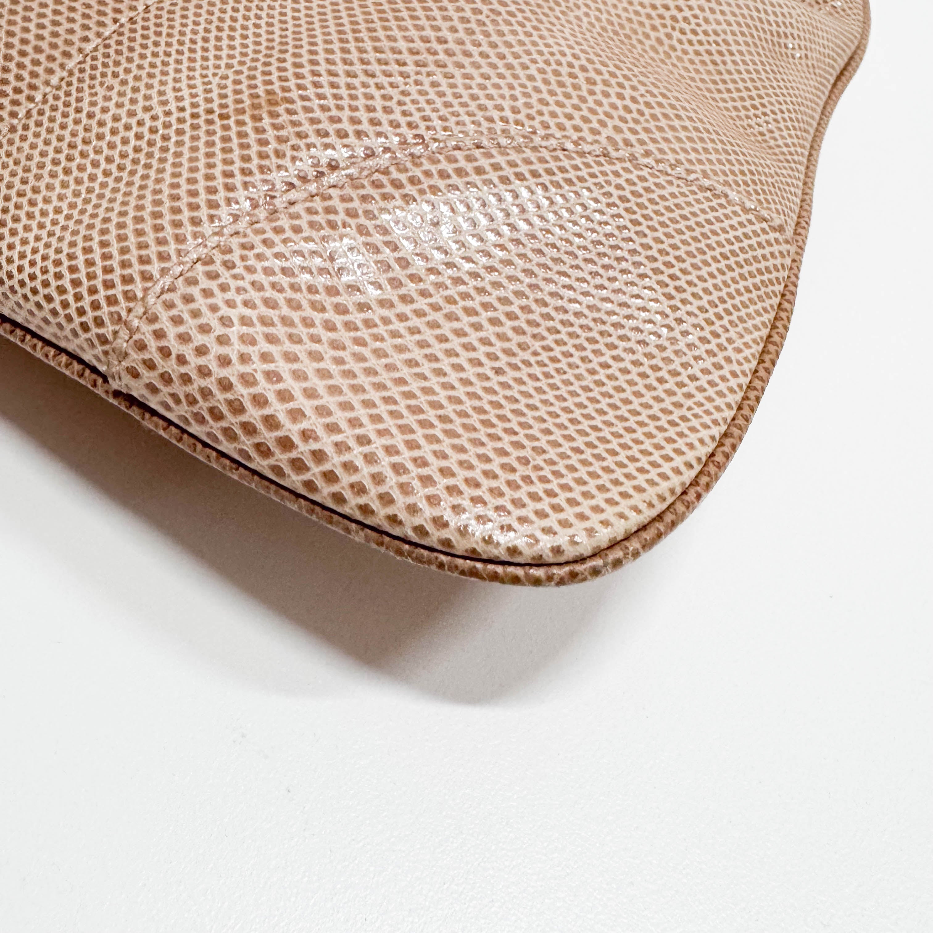 Jackie Brown Python Leather Embossed Shoulder Bag