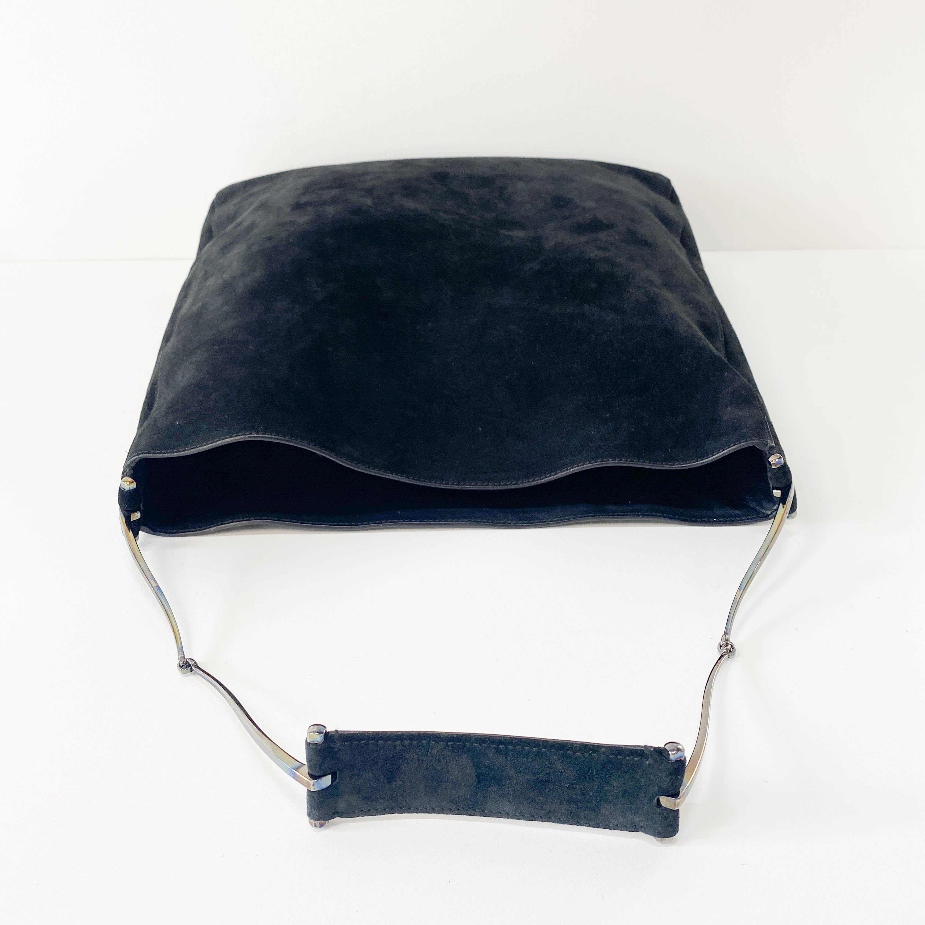 Black Suede Tote Bag