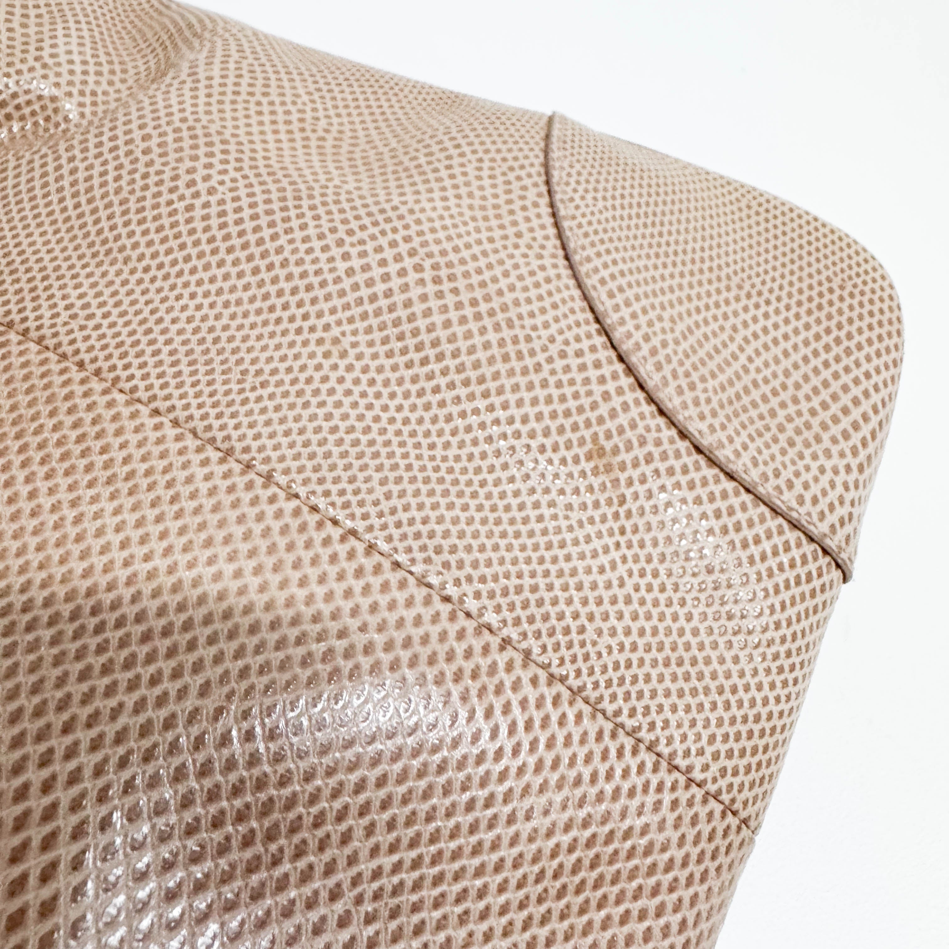 Jackie Brown Python Leather Embossed Shoulder Bag