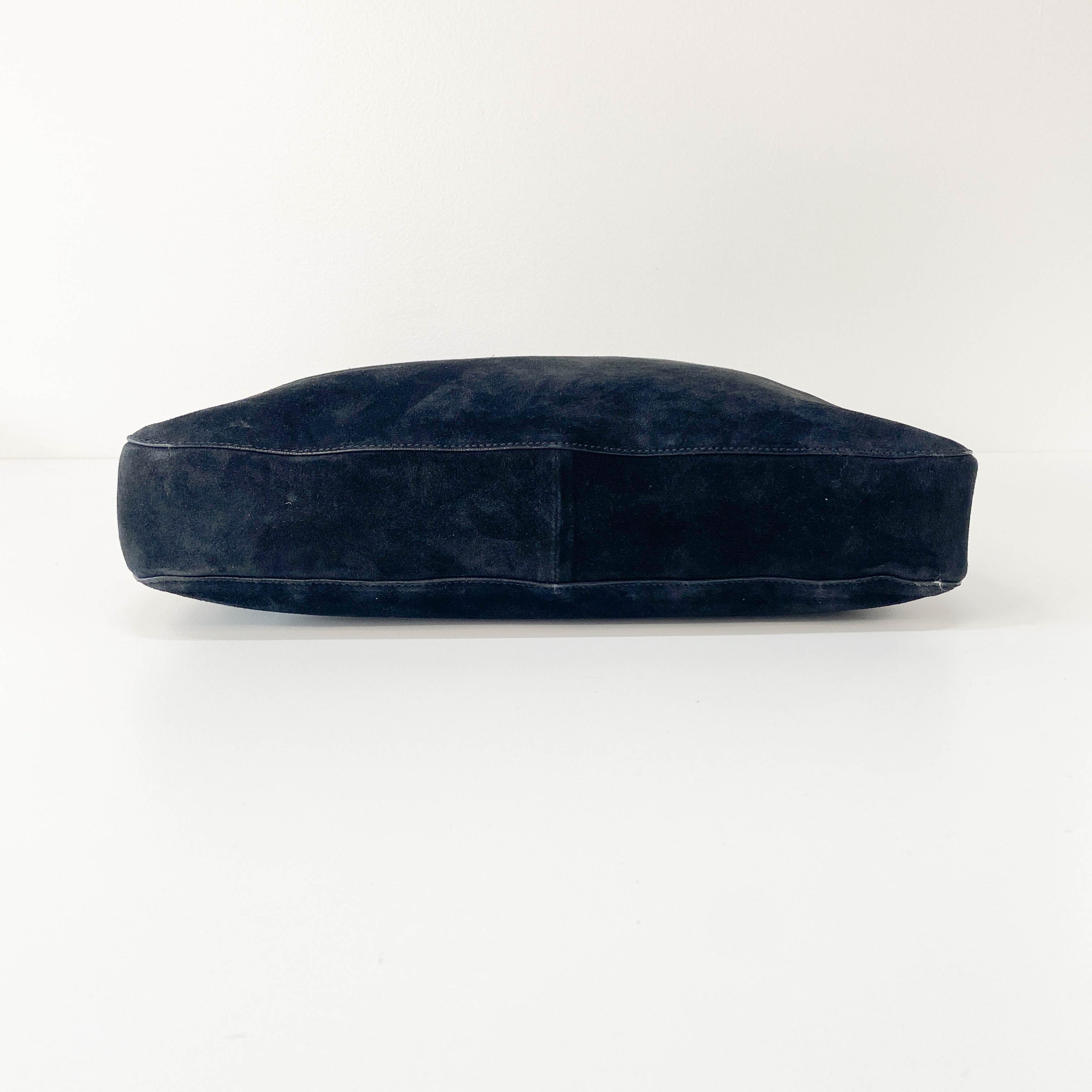 Black Suede Tote Bag