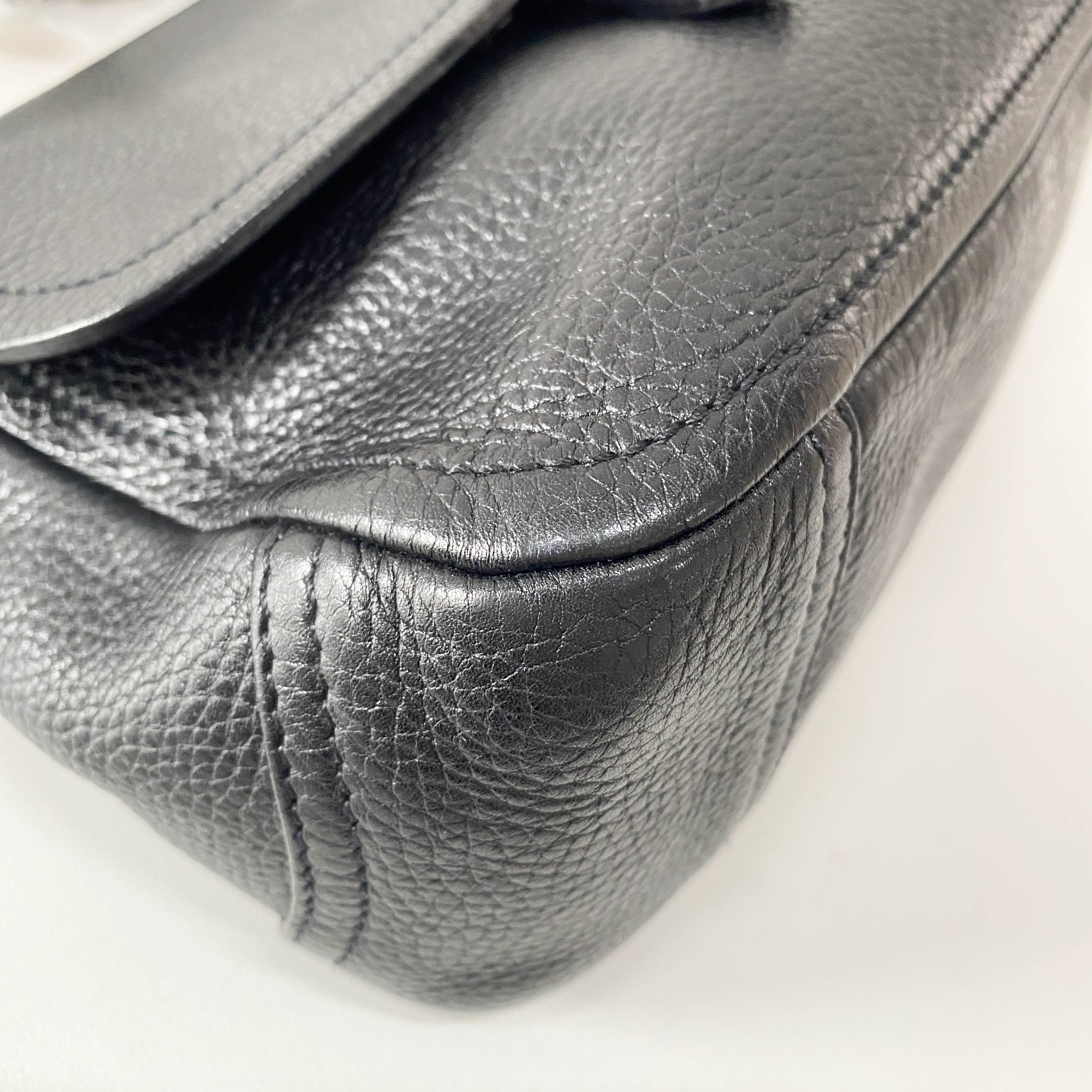 Black Leather Shoulder Bag