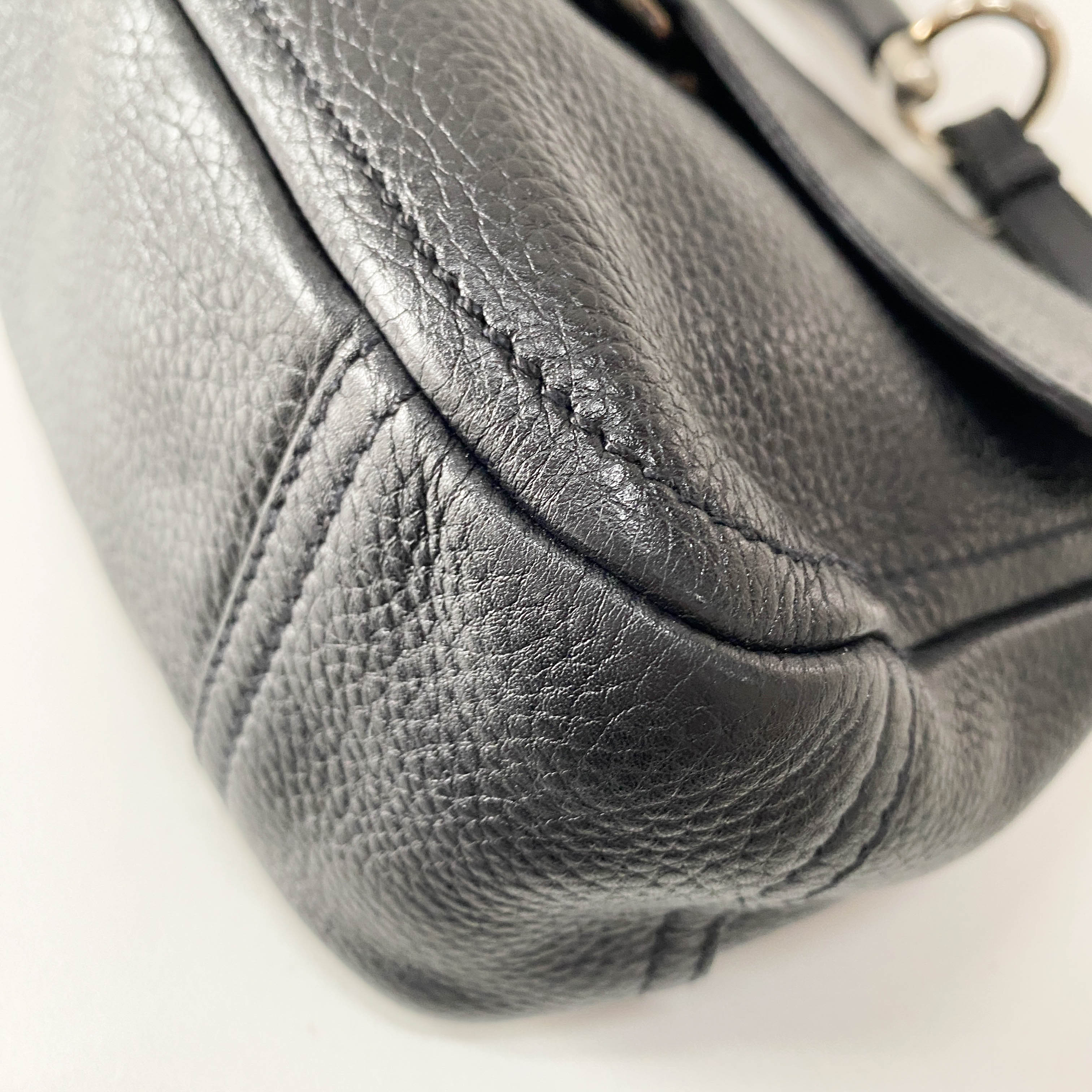 Black Leather Shoulder Bag