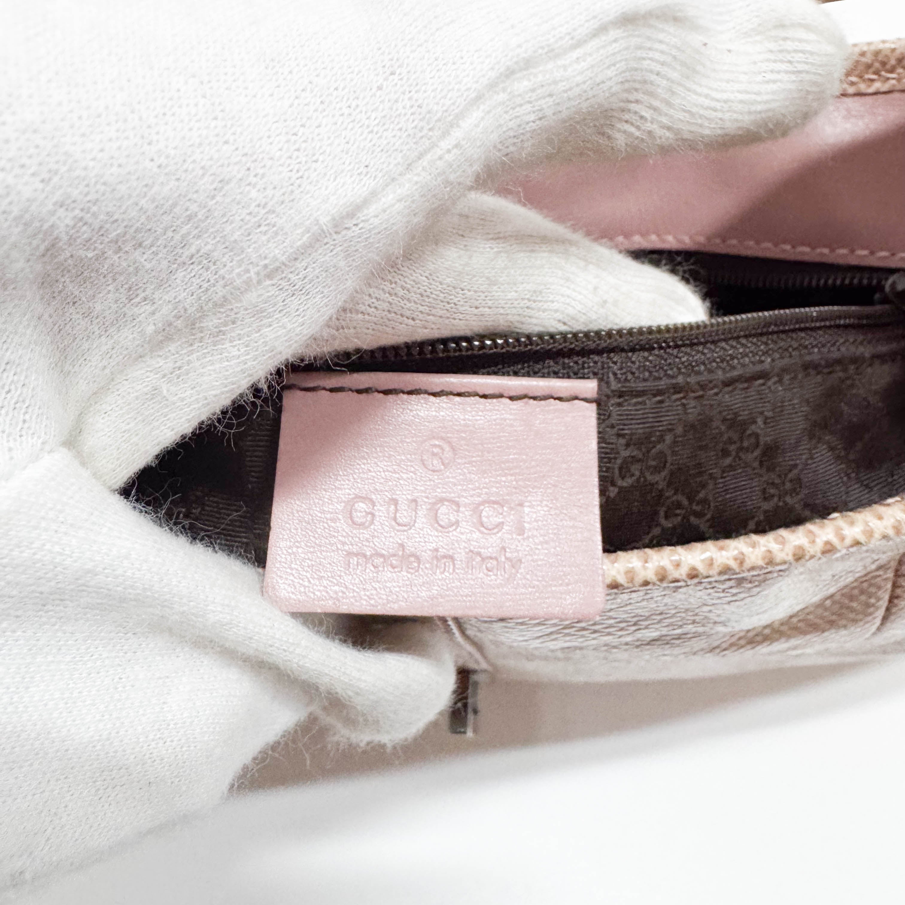 Jackie Brown Python Leather Embossed Shoulder Bag