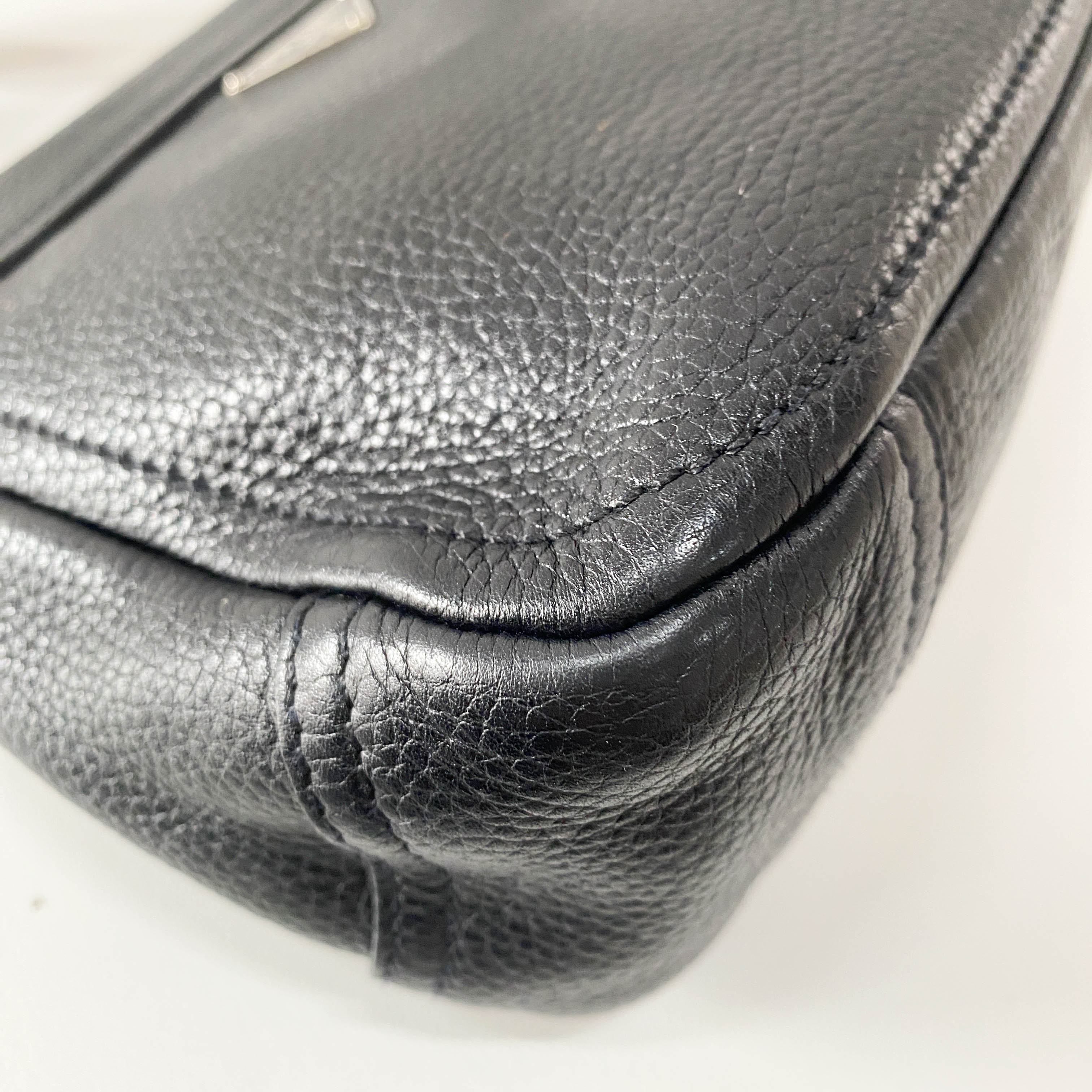 Black Leather Shoulder Bag