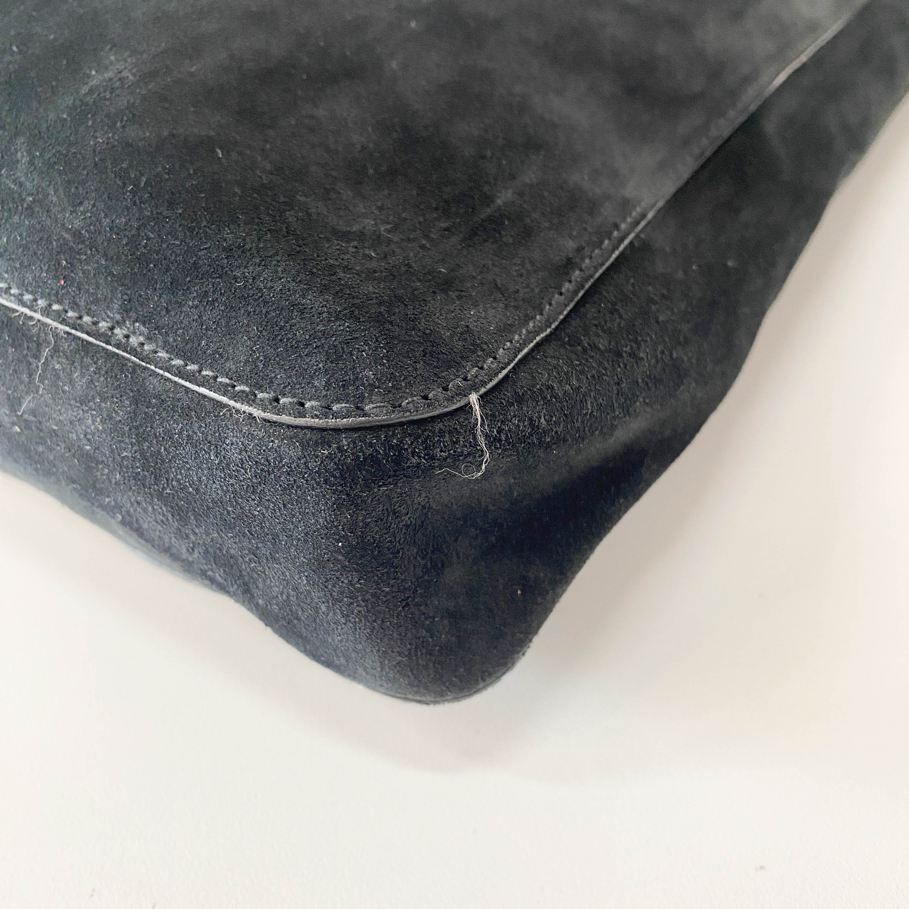 Black Suede Tote Bag