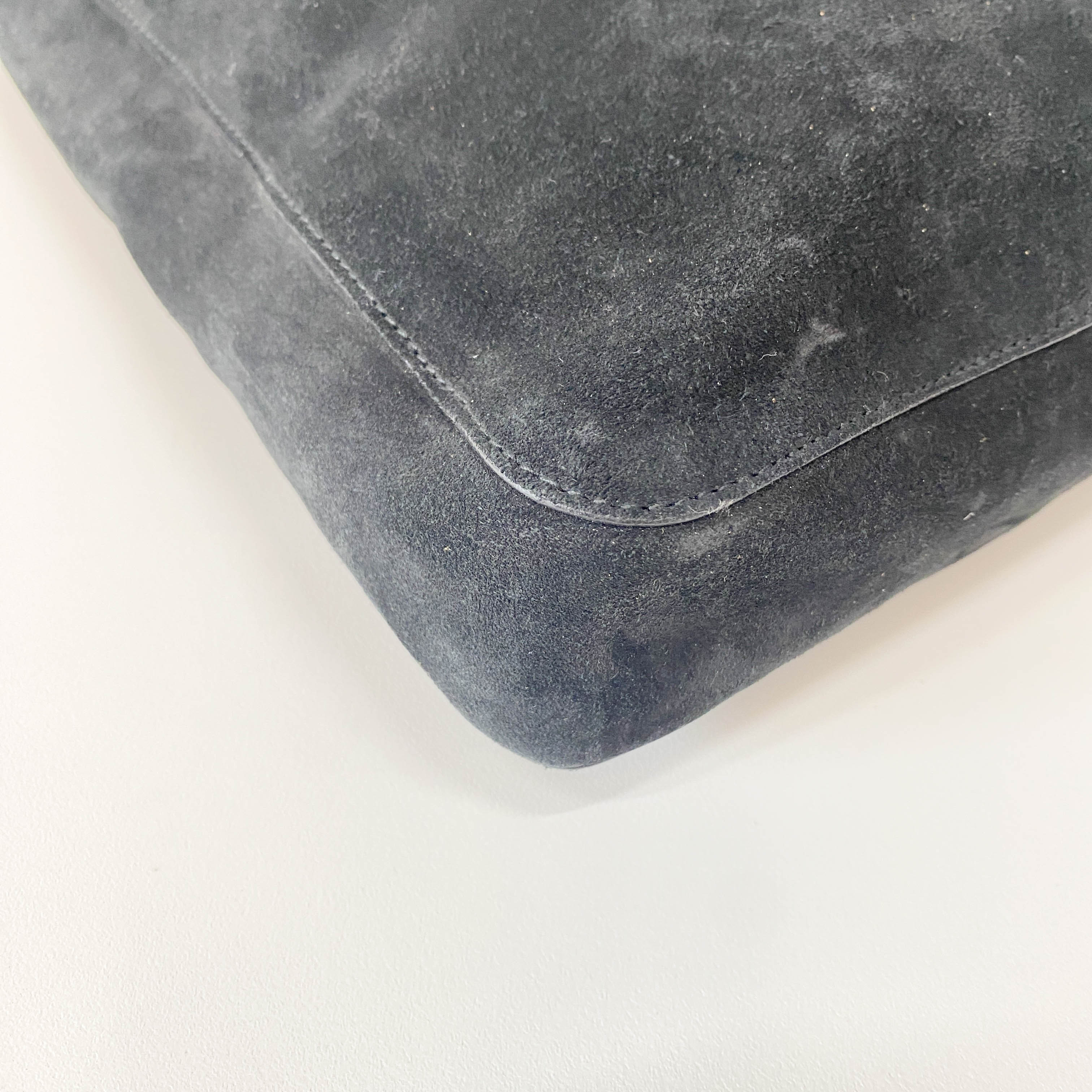 Black Suede Tote Bag