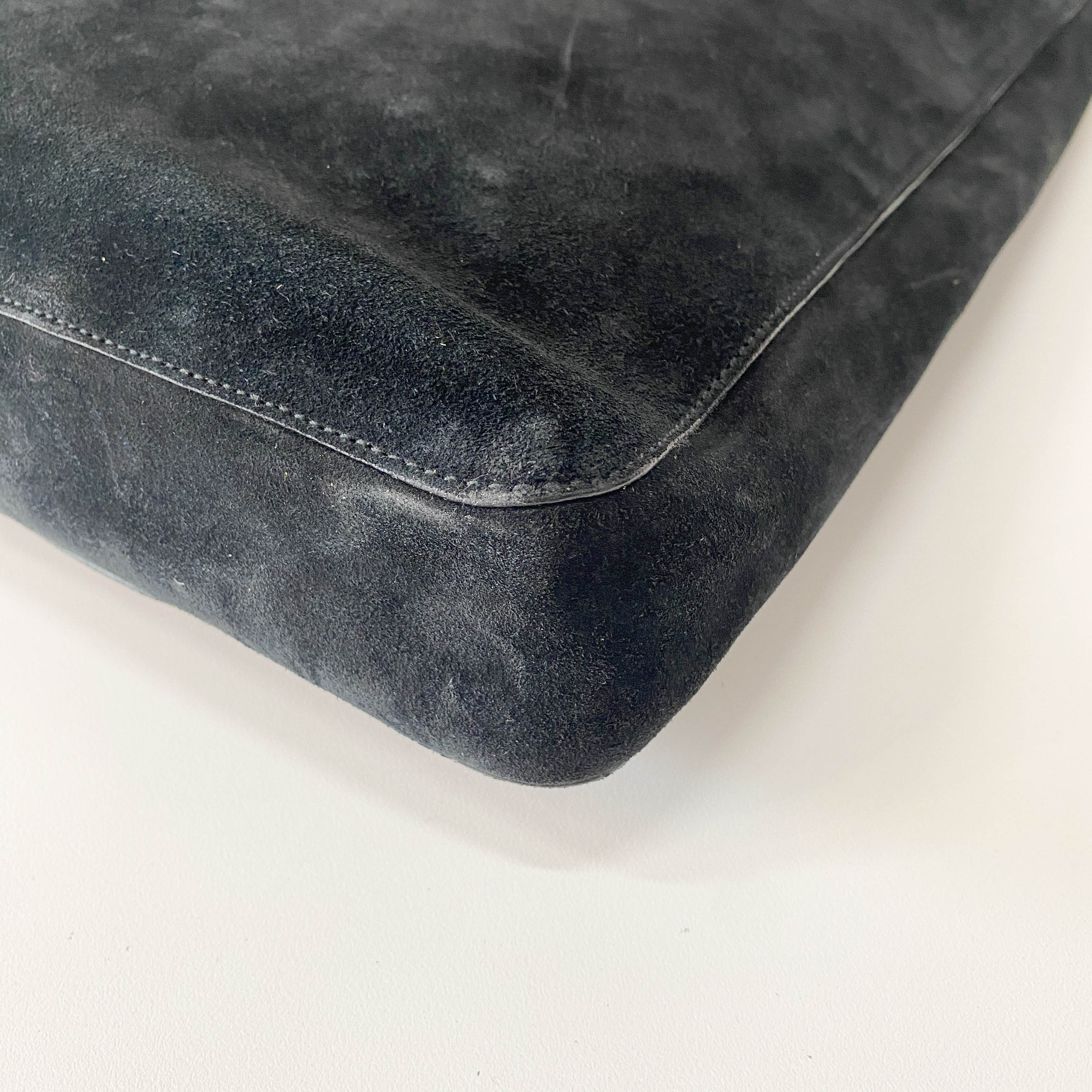 Black Suede Tote Bag