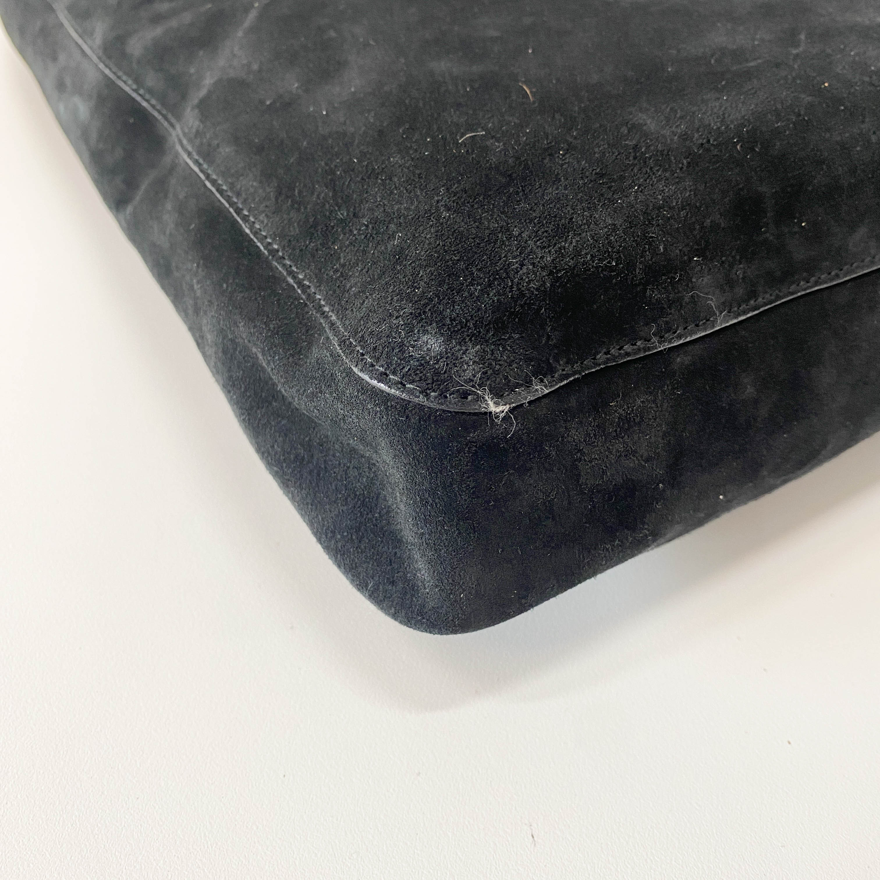 Black Suede Tote Bag