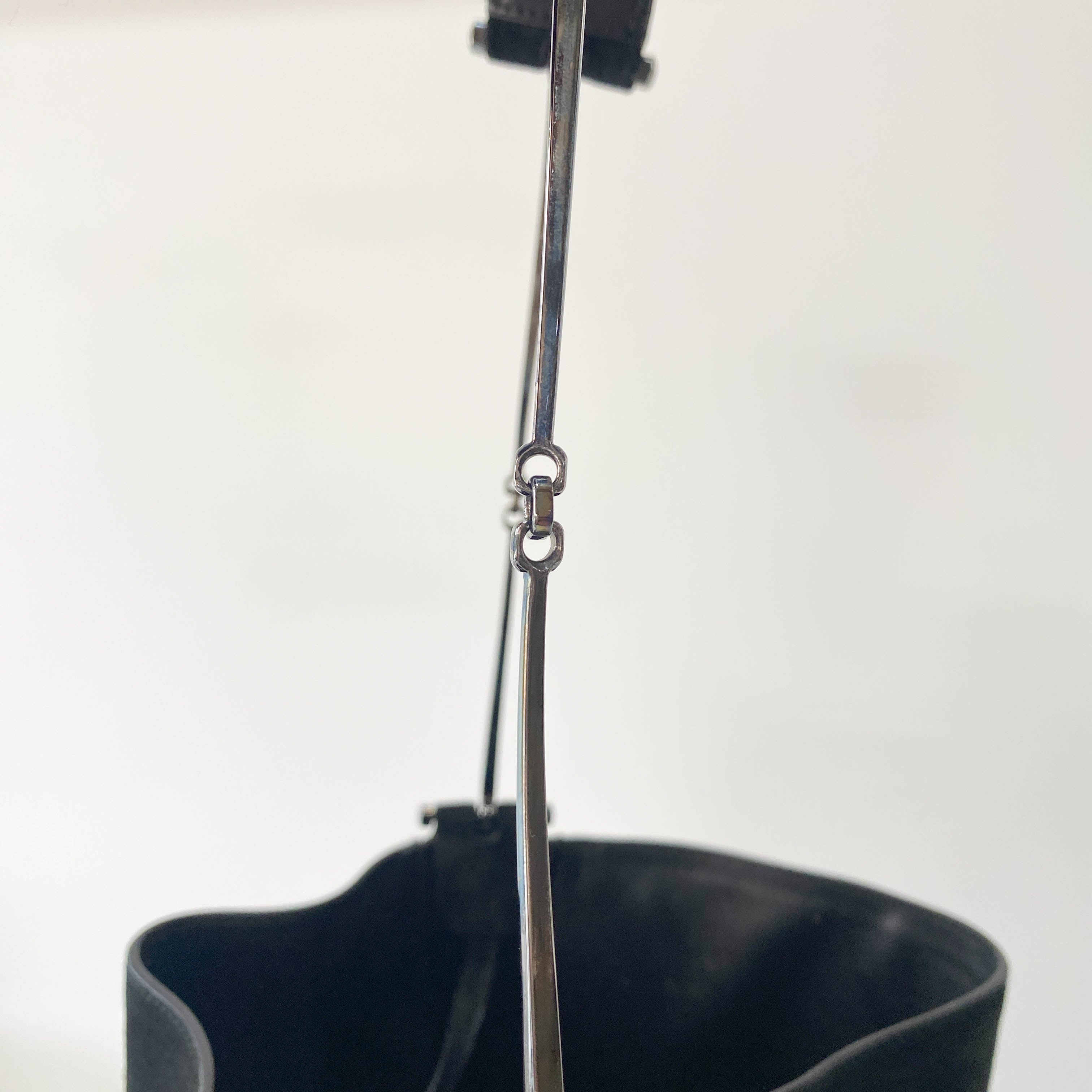 Black Suede Tote Bag