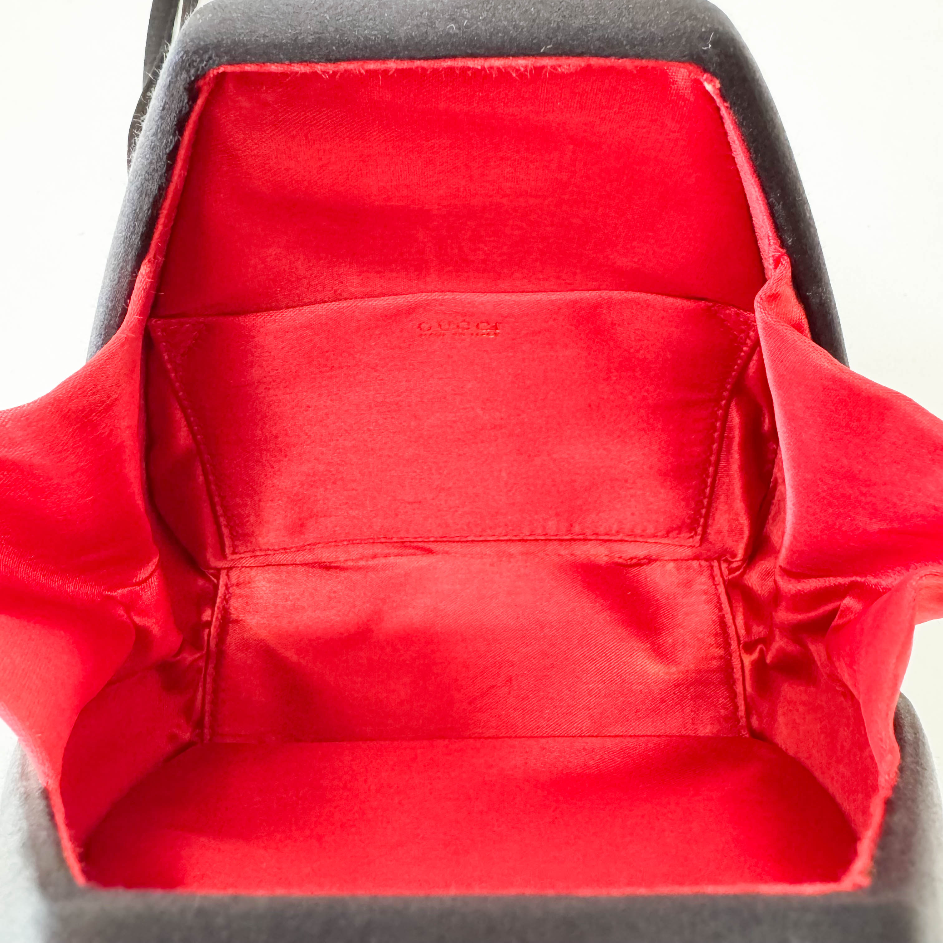 Old Gucci Black Satin Shoulder Bag Rhinestone Horsebit Hardware