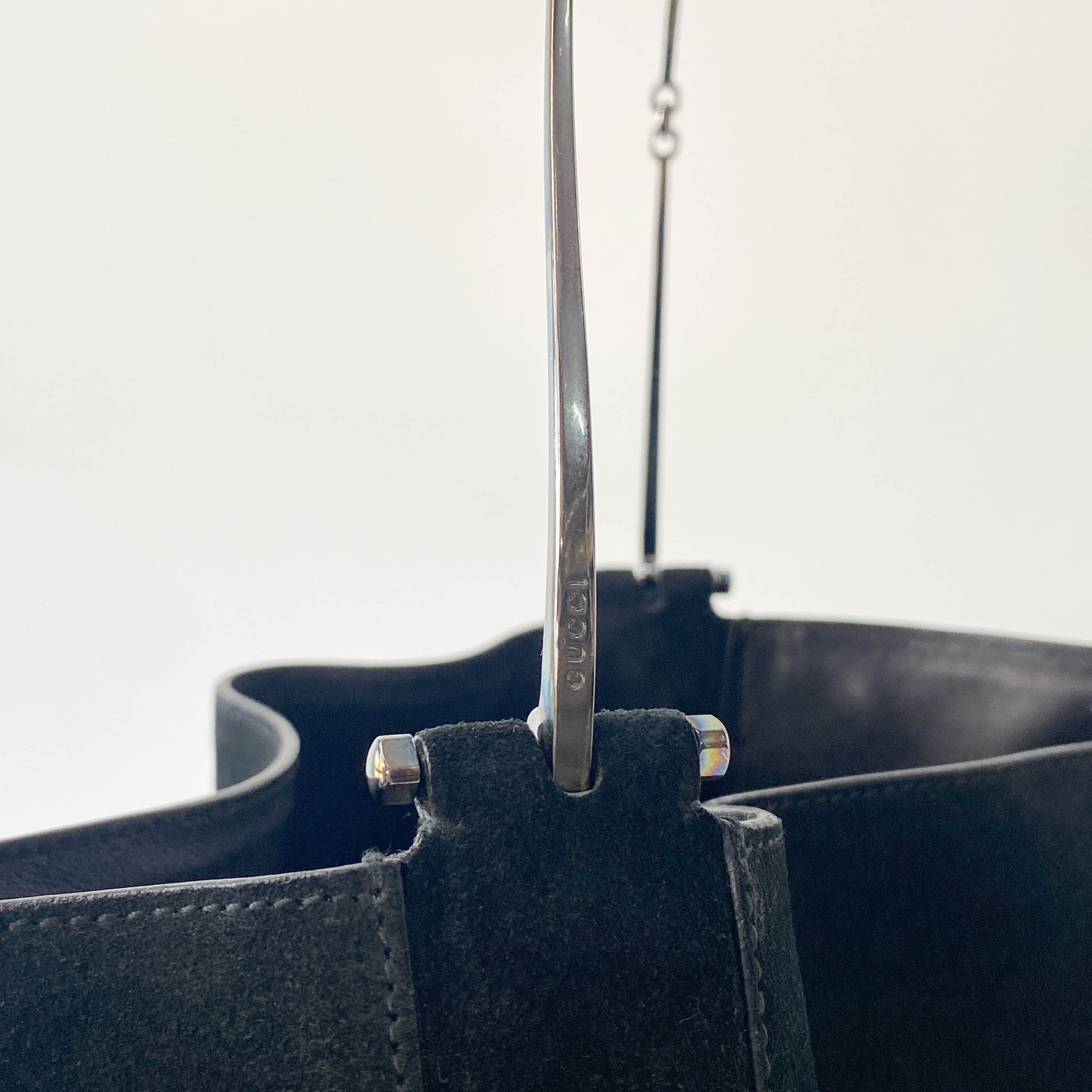 Black Suede Tote Bag