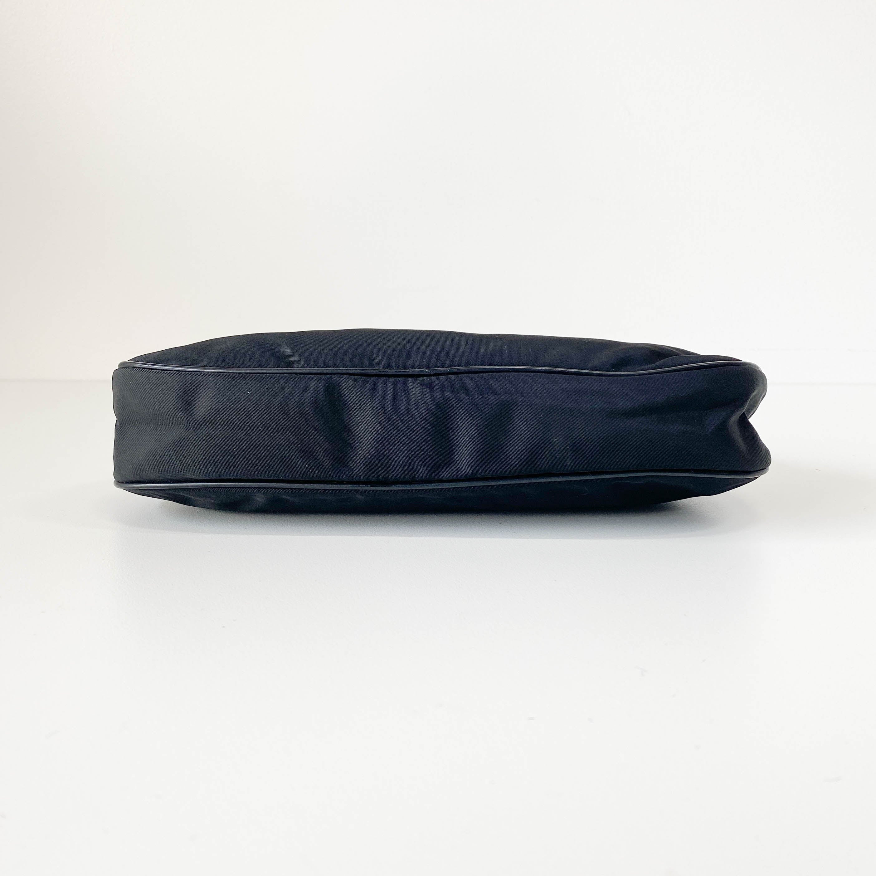 Black Nylon Pouch Shoulder Bag